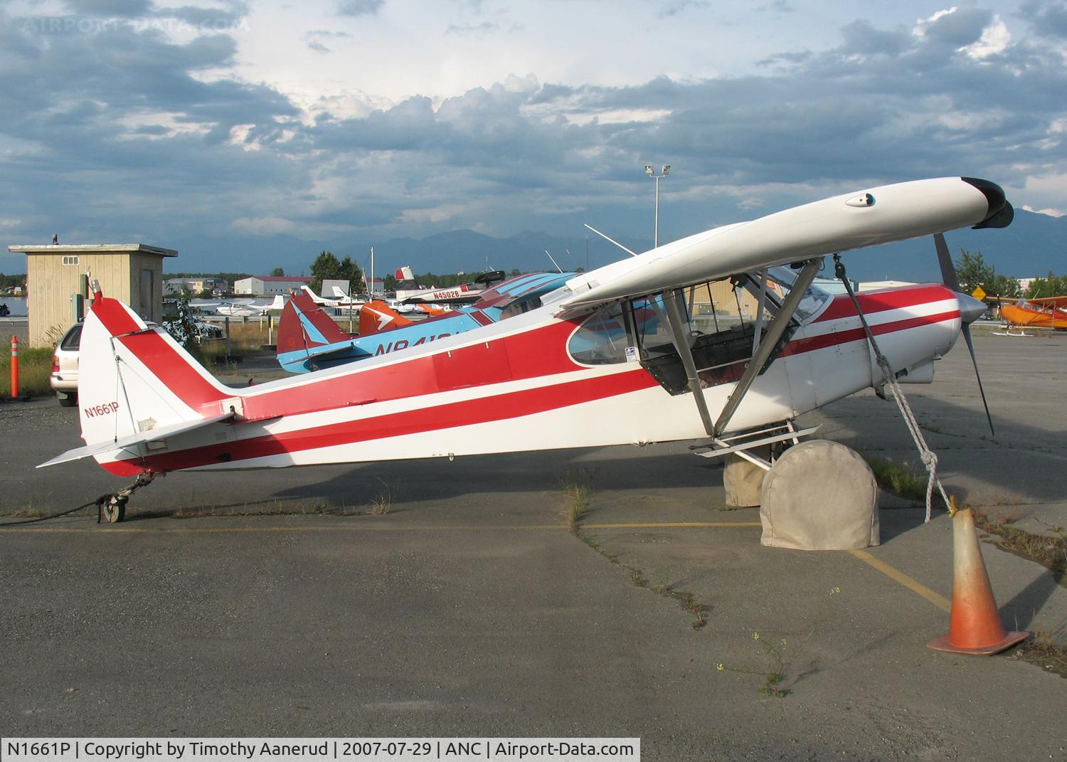 N1661P, 1954 Piper PA-18-150 Super Cub C/N 18-3783, General Aviation Parking area at Anchorage International