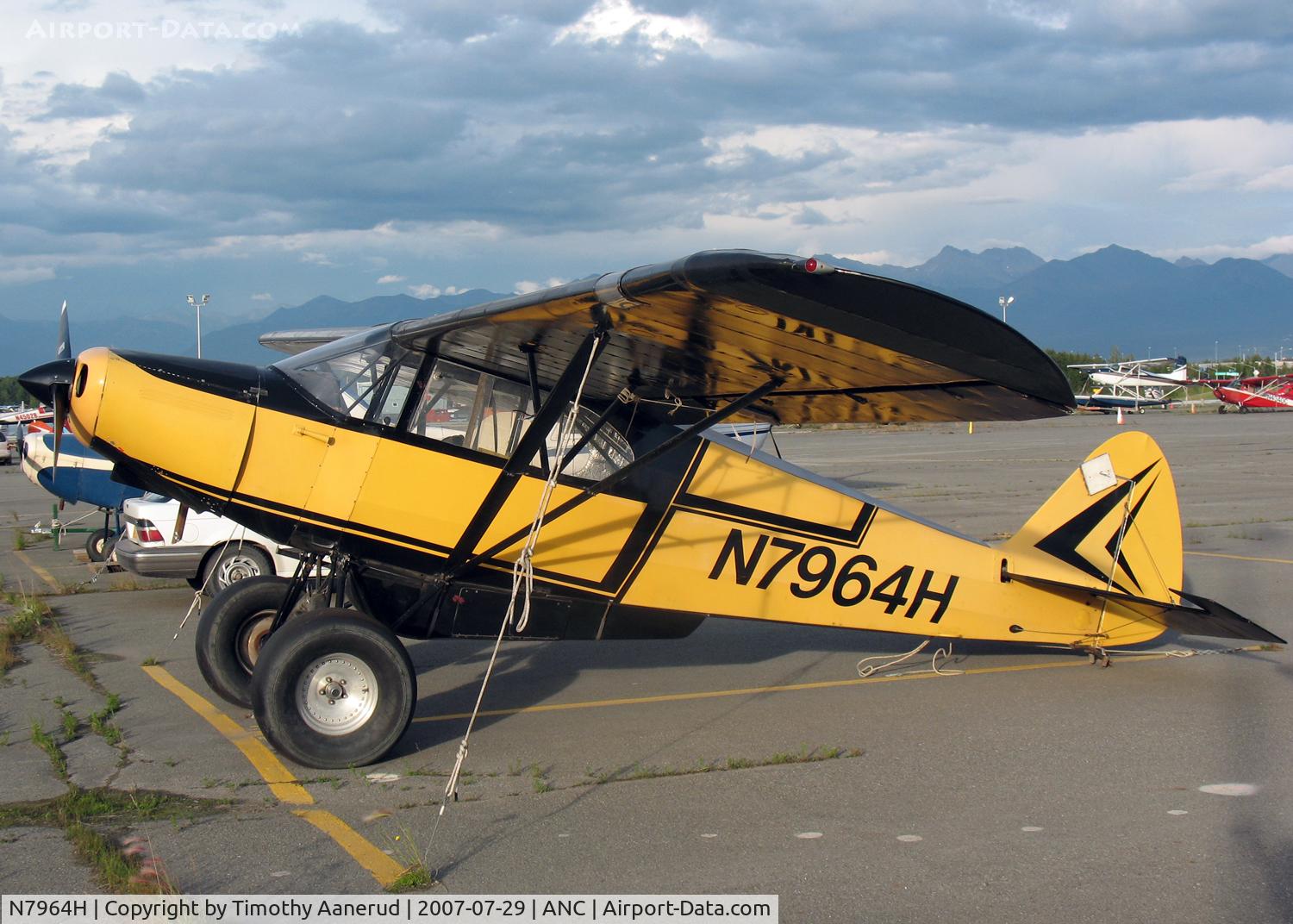 N7964H, 1946 Piper PA-12 Super Cruiser C/N 12-869, General Aviation Parking area at Anchorage International