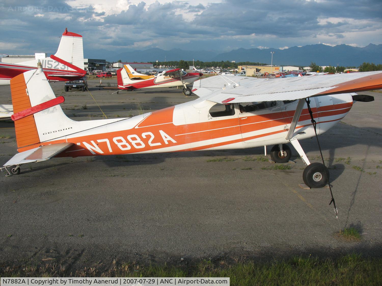 N7882A, 1957 Cessna 180A C/N 32779, General Aviation Parking area at Anchorage International