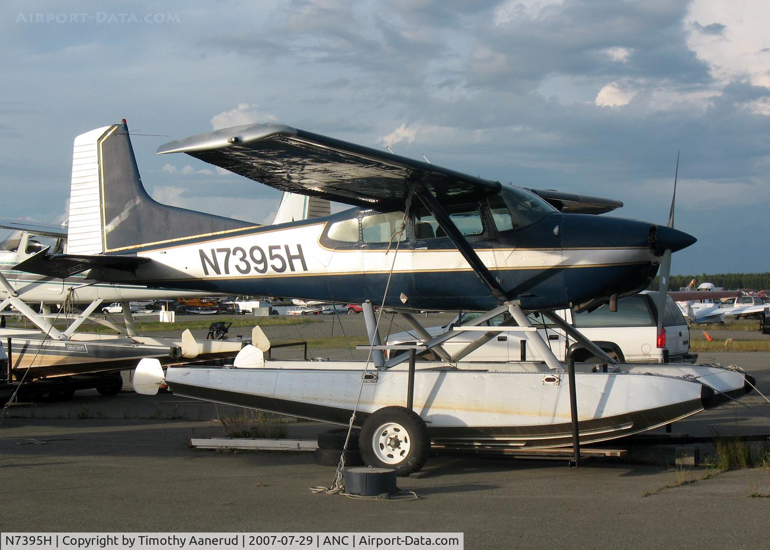 N7395H, 1977 Cessna A185F Skywagon 185 C/N 18503388, General Aviation Parking area at Anchorage International