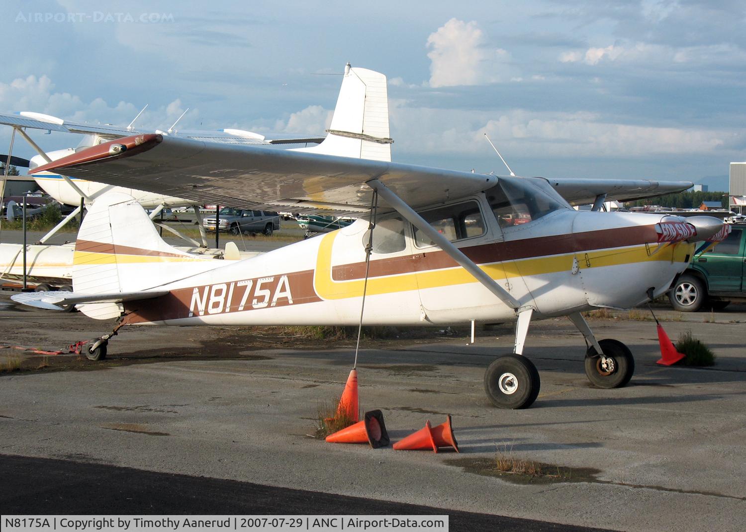 N8175A, 1952 Cessna 170B C/N 25027, General Aviation Parking area at Anchorage International