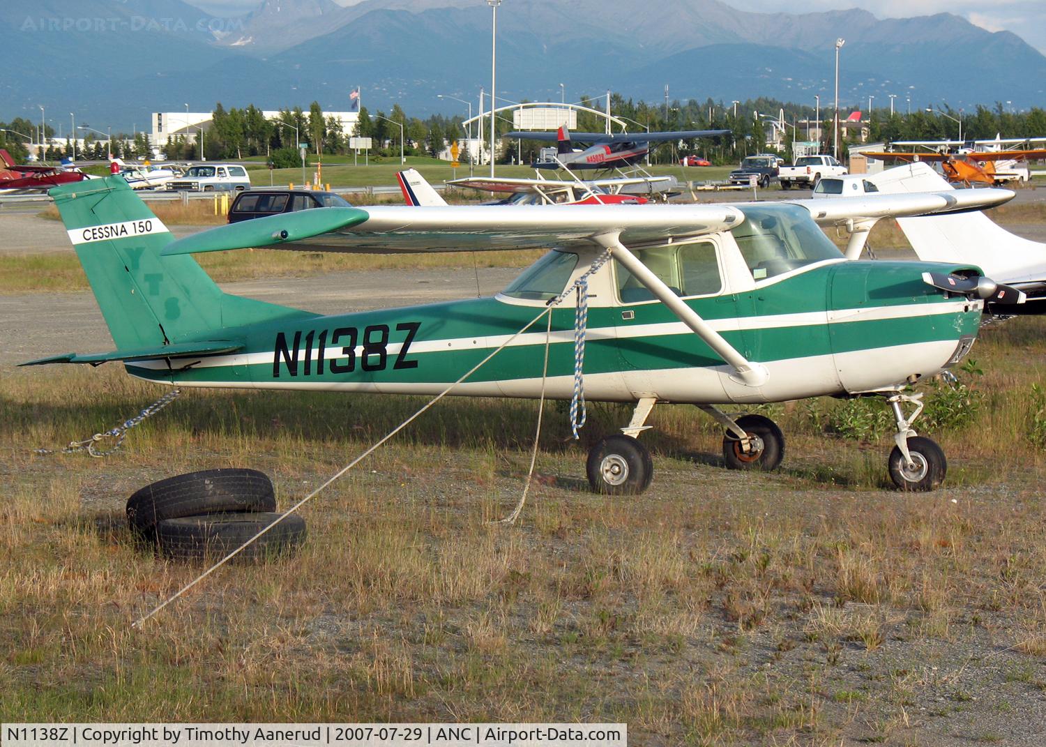 N1138Z, 1969 Cessna 150J C/N 15069760, 1969 Cessna 150J, c/n 15069760, General Aviation Parking area at Anchorage International