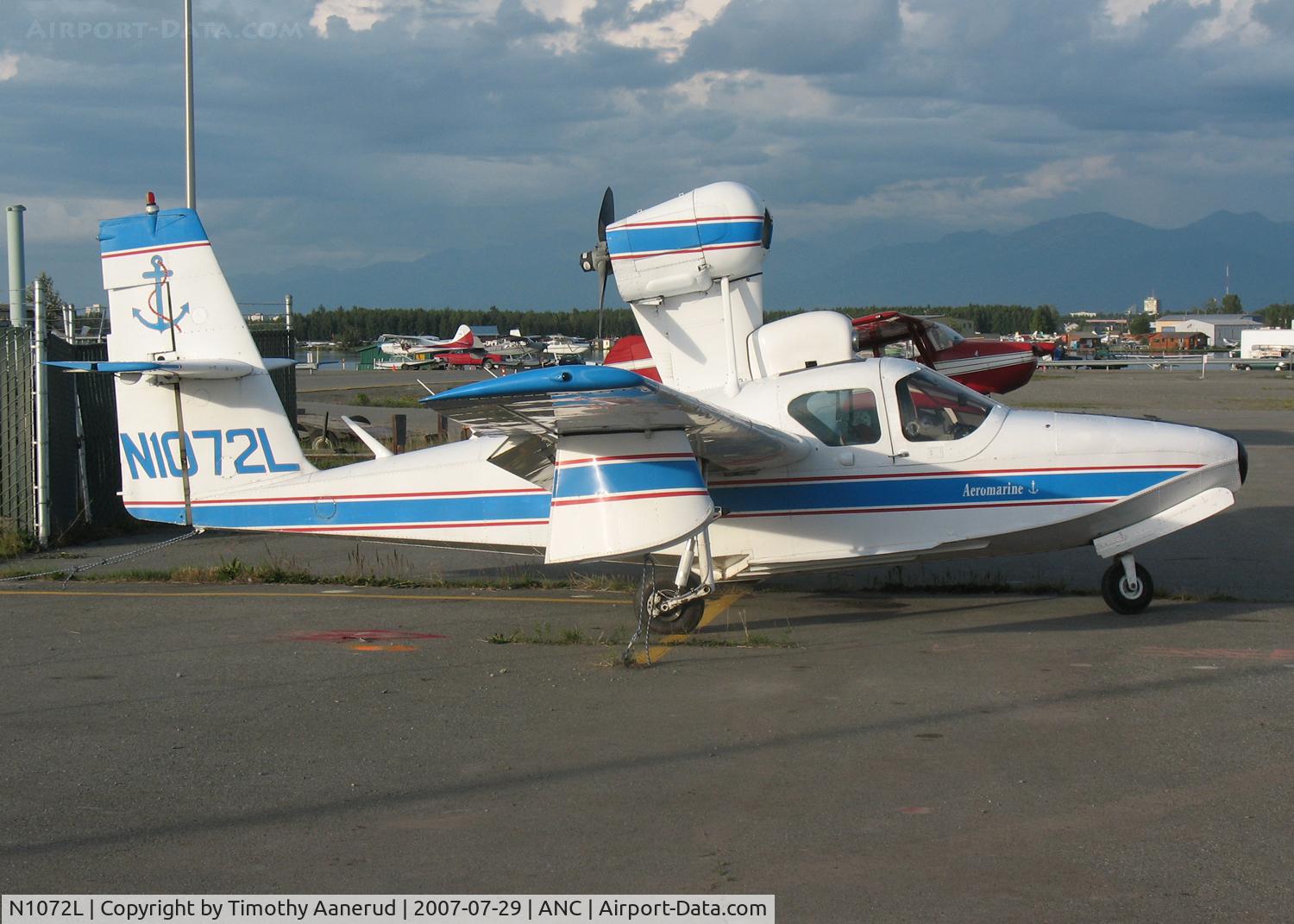 N1072L, 1975 Lake LA-4-200 Buccaneer C/N 665, General Aviation Parking area at Anchorage International