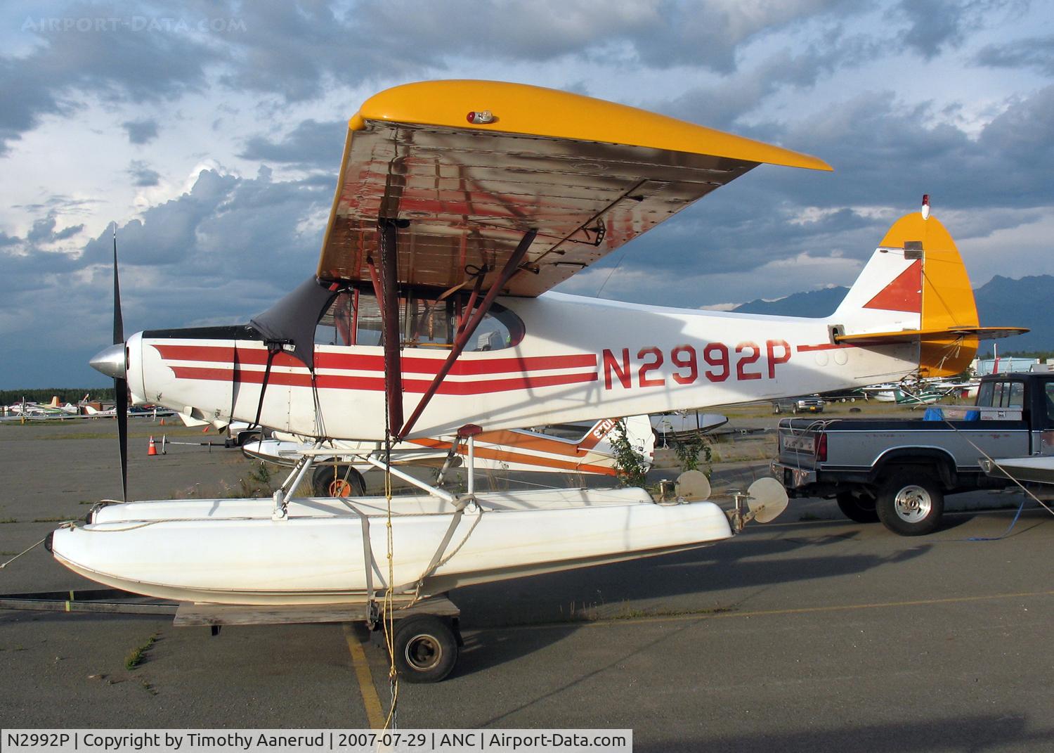 N2992P, 1955 Piper PA-18-150 Super Cub C/N 18-4505, General Aviation Parking area at Anchorage International