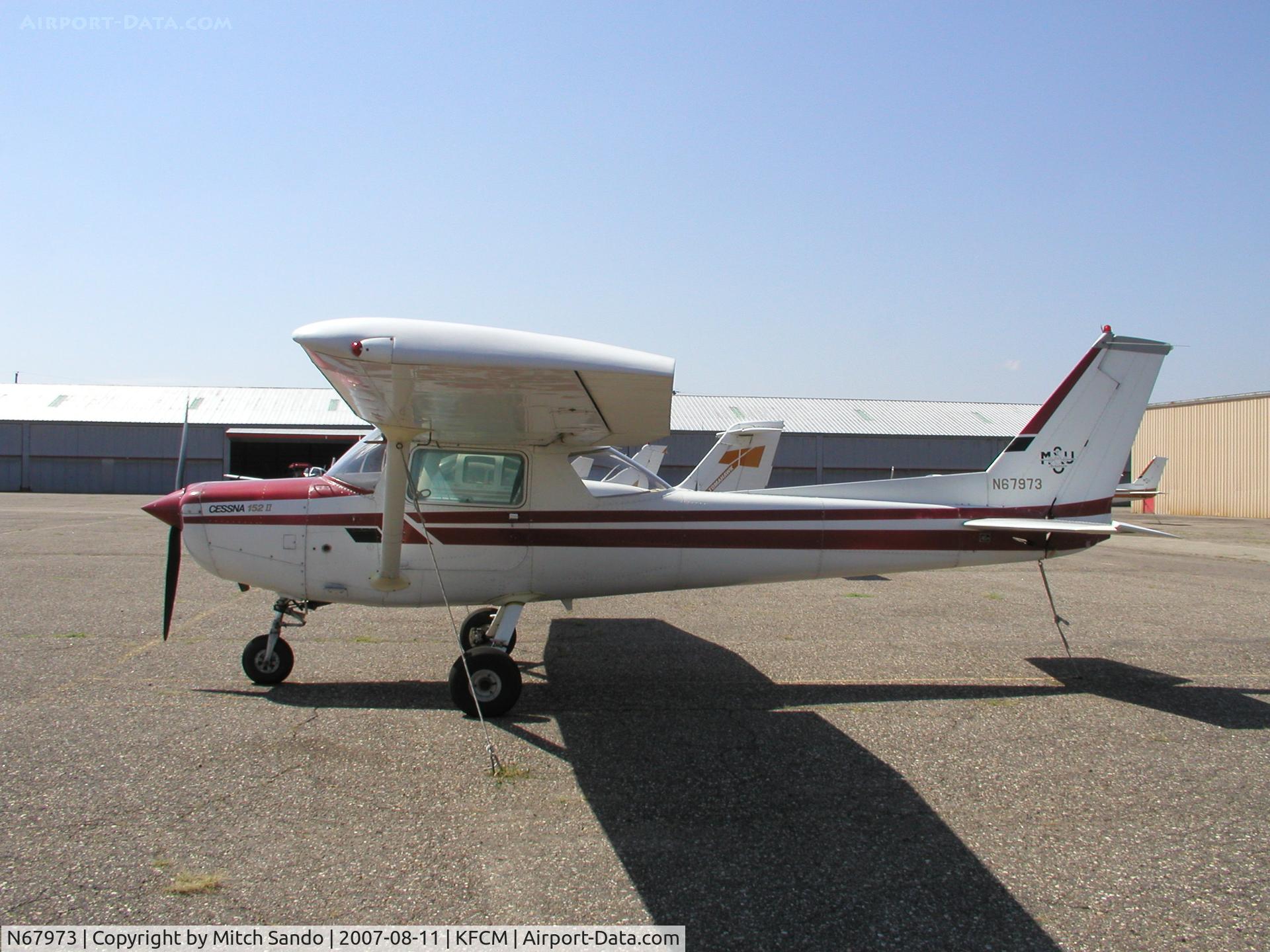 N67973, 1978 Cessna 152 C/N 15282121, Parked at the Thunderbird Ramp at Flying Cloud.