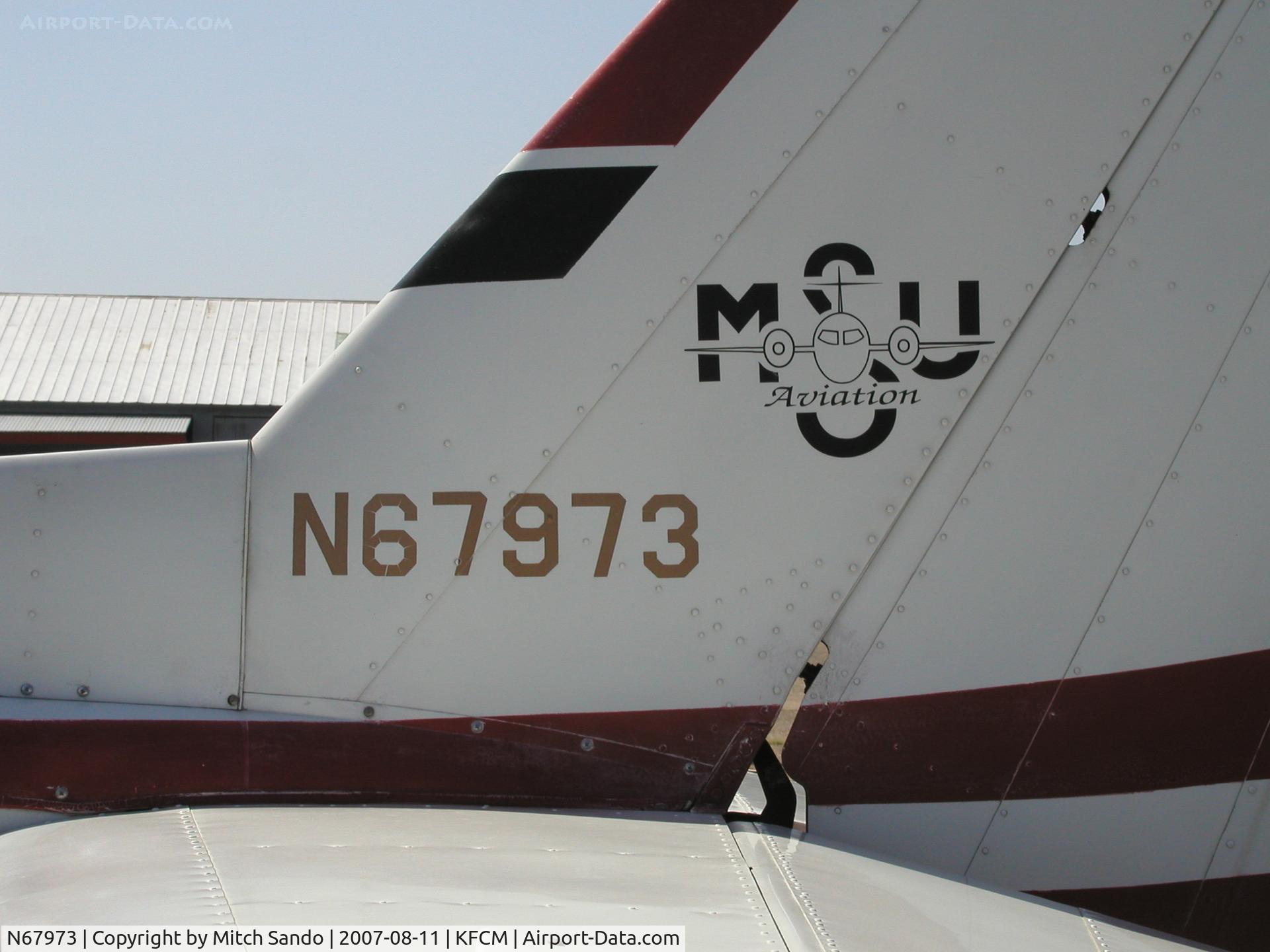 N67973, 1978 Cessna 152 C/N 15282121, Parked at the Thunderbird Ramp at Flying Cloud.