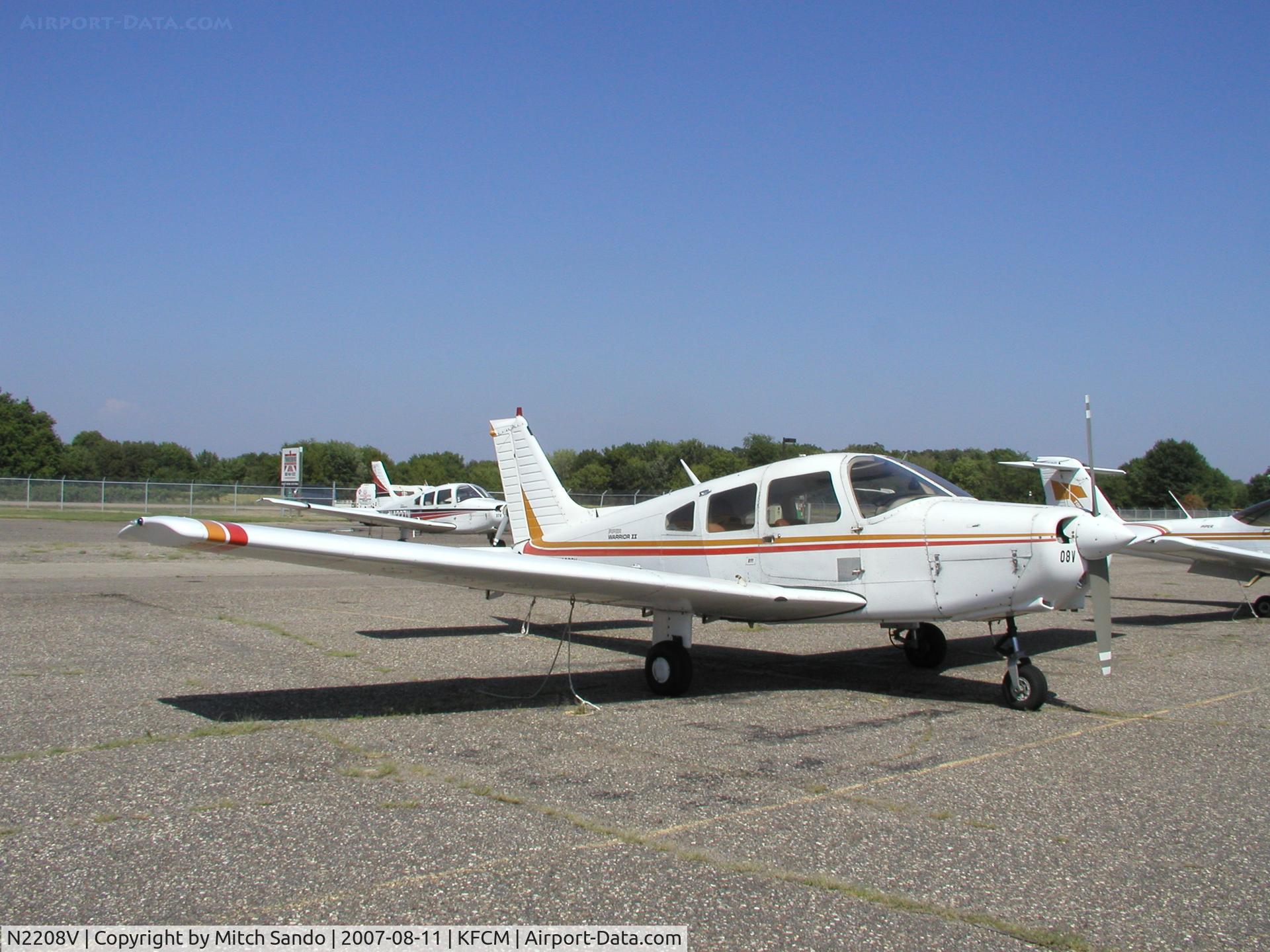N2208V, 1979 Piper PA-28-161 C/N 28-7916327, Parked at the Thunderbird Ramp at Flying Cloud.
