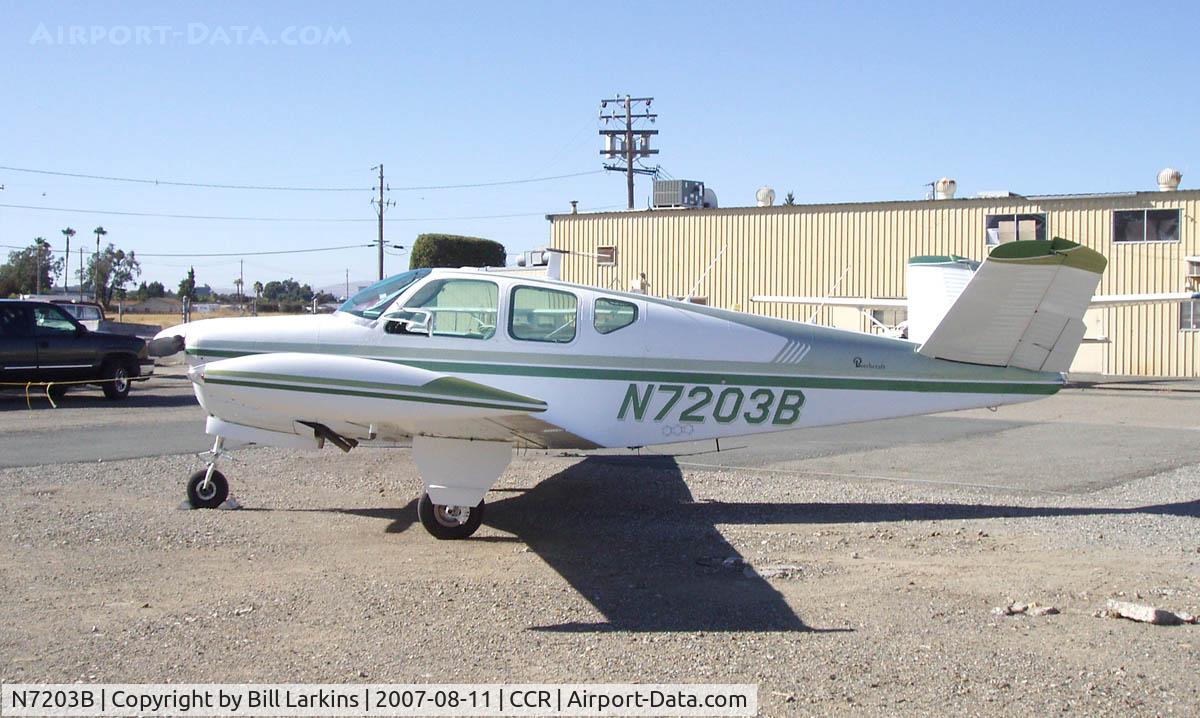 N7203B, 1958 Beech J35 Bonanza C/N D-5507, Bonanza J35