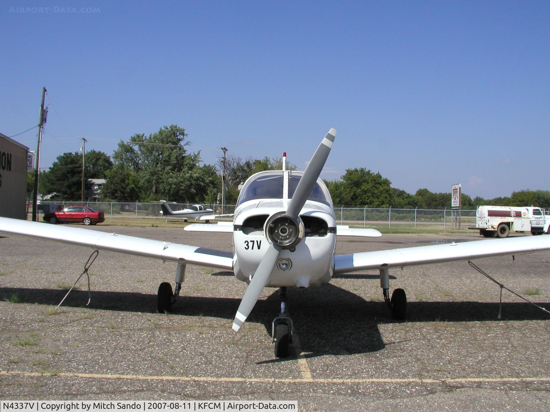 N4337V, 1984 Piper PA-28-161 C/N 28-8416045, Parked at the Thunderbird Ramp at Flying Cloud.