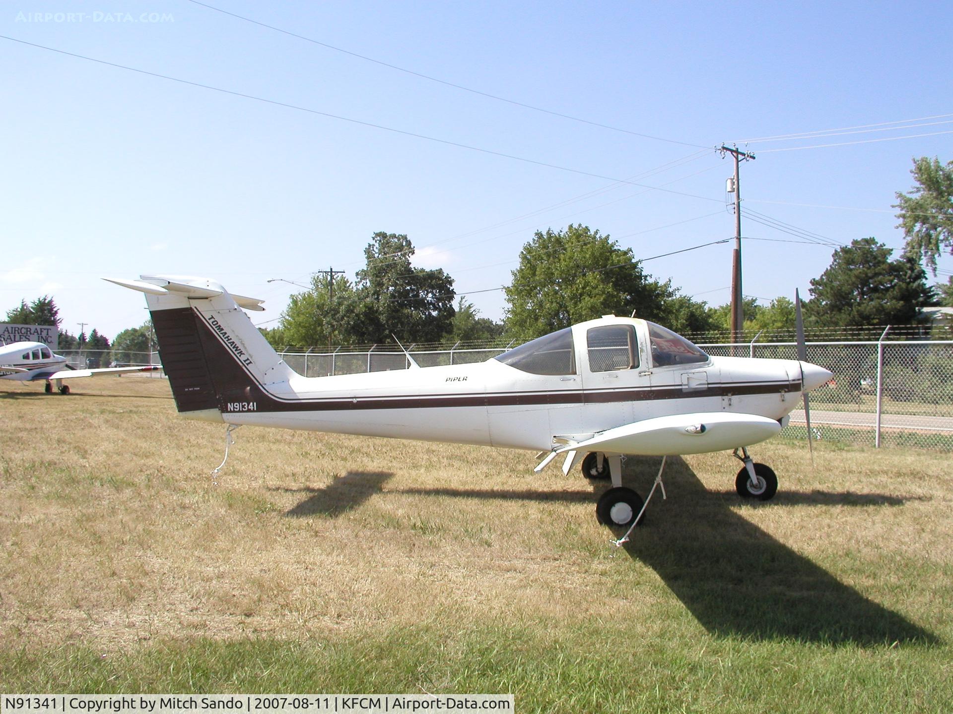 N91341, 1982 Piper PA-38-112 Tomahawk Tomahawk C/N 38-82A0007, Parked at the Thunderbird Ramp at Flying Cloud.