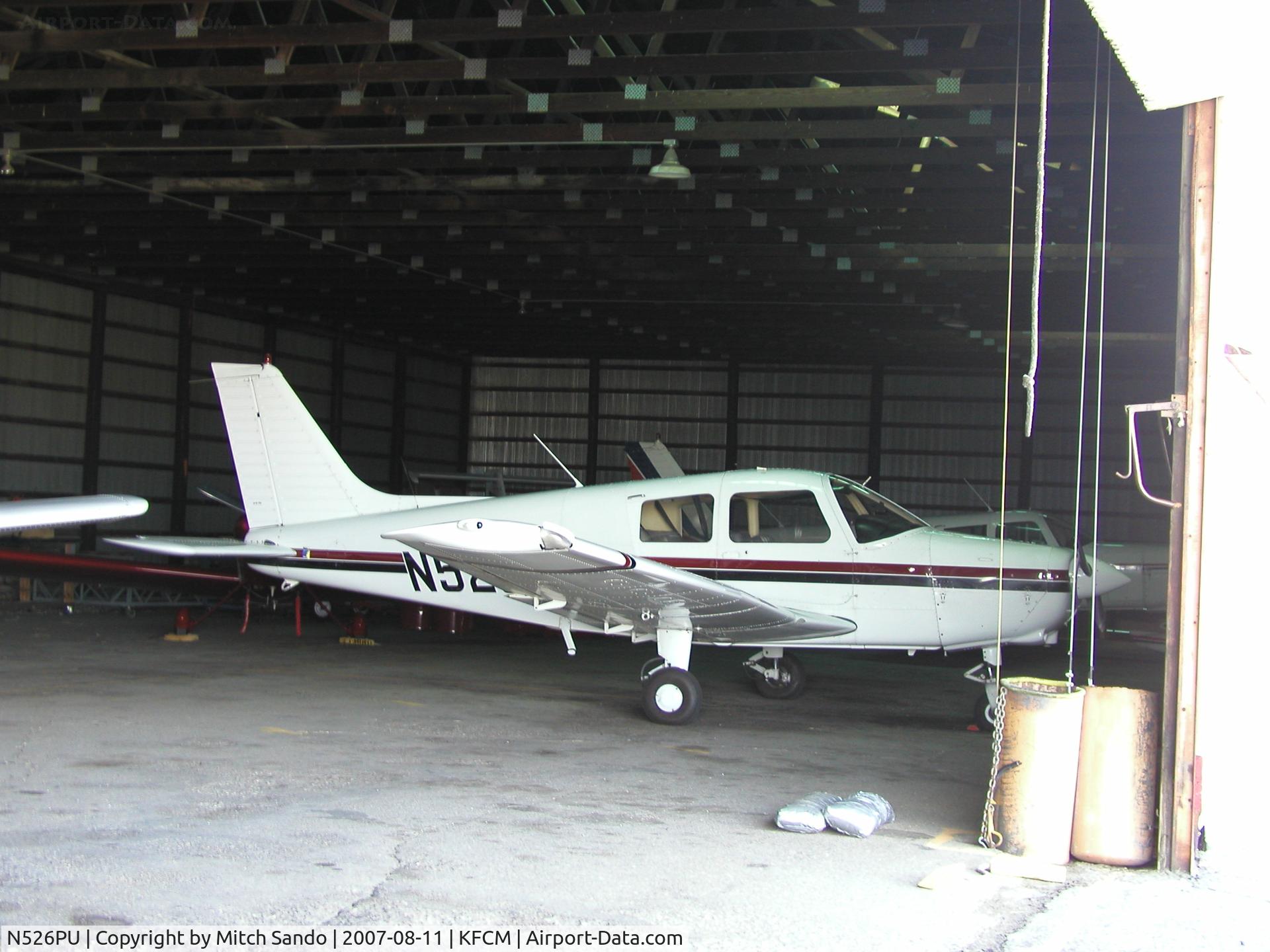 N526PU, Piper PA-28-161 C/N 2841191, Parked inside the Thunderbird Aviation Hangar.