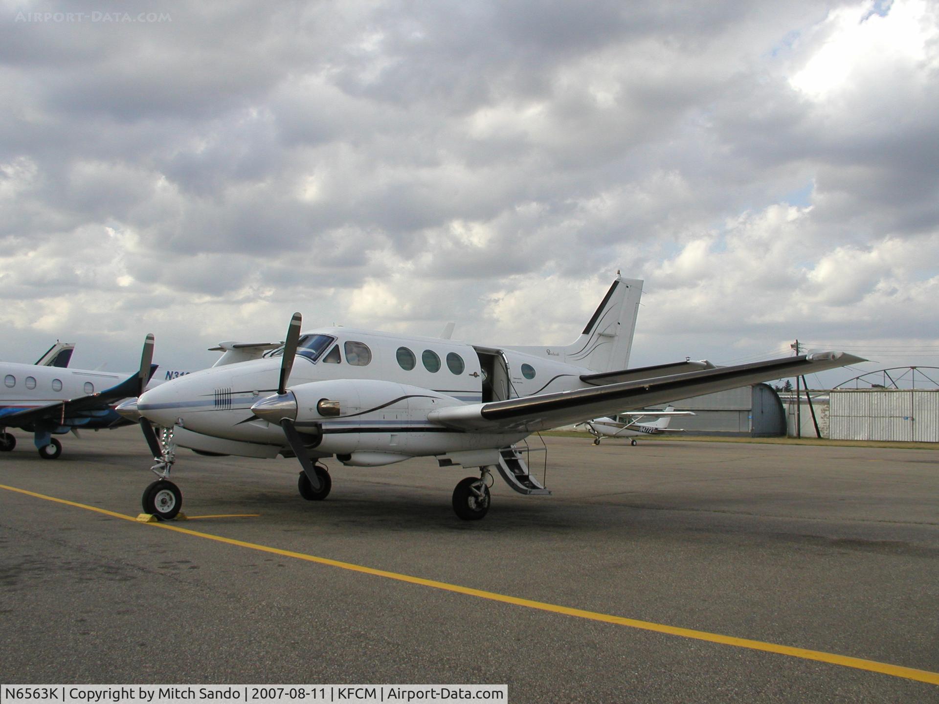 N6563K, 1982 Beech C90 King Air C/N LJ-1032, Parked on the ramp at Executive after a flight from Gettysburg, SD (0D8).