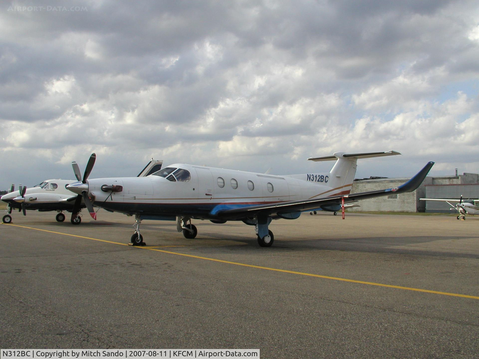 N312BC, 1994 Pilatus PC-12 C/N 101, Parked on the ramp at Executive after a flight from Miami (TMB).