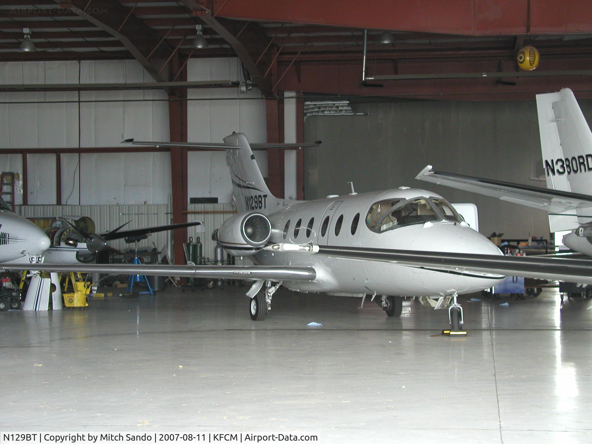 N129BT, 1987 Beech 400 Beechjet C/N RJ-29, Beechjet inside Executive Aviation's Hangar at Flying Cloud Airport in Eden Prairie, MN.