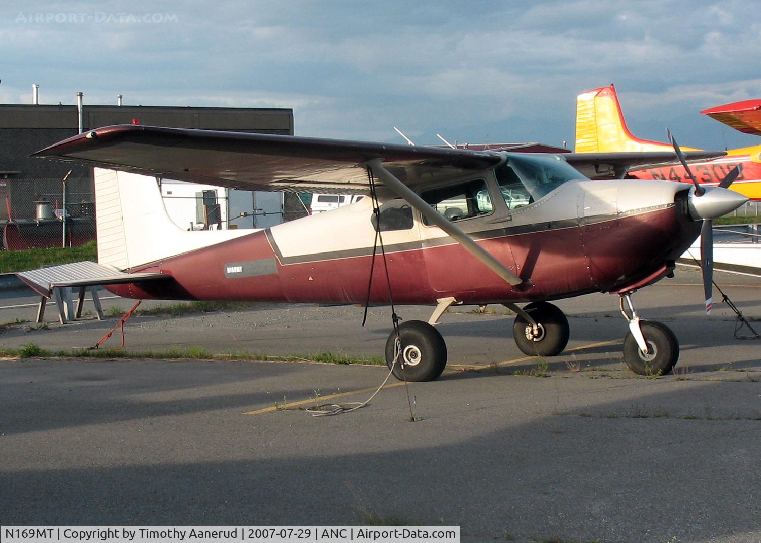 N169MT, 1957 Cessna 182A Skylane C/N 34507, General Aviation Parking area at Anchorage International, 1957 Cessna 182A Skylane, c/n 34507