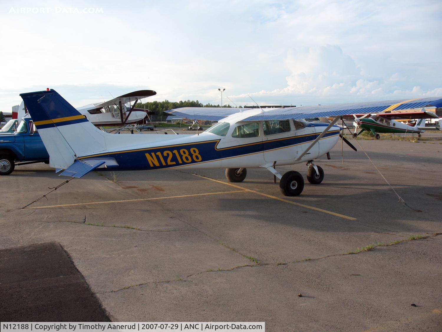 N12188, 1973 Cessna 172M C/N 17261871, General Aviation Parking area at Anchorage International