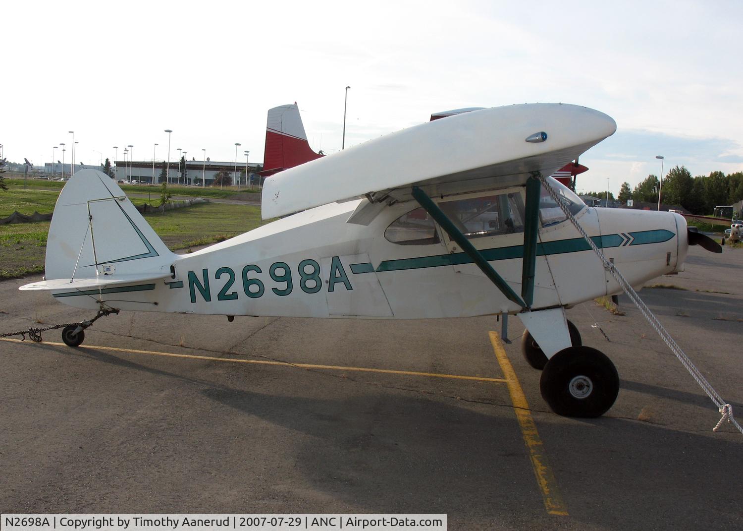 N2698A, 1953 Piper PA-20-135 Pacer C/N 20-953, General Aviation Parking area at Anchorage International