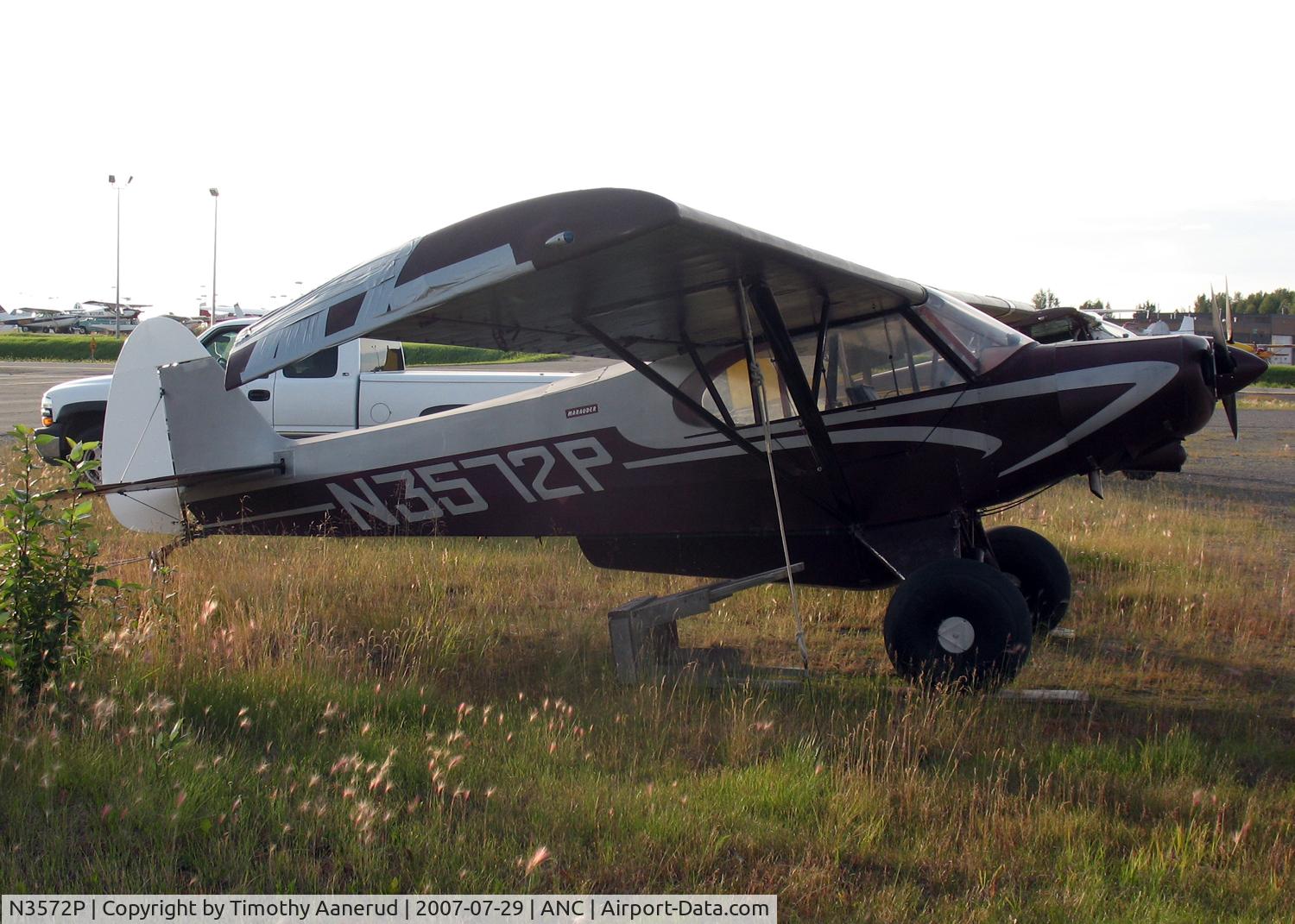 N3572P, 1955 Piper PA-18 C/N 18-4526, General Aviation Parking area at Anchorage International