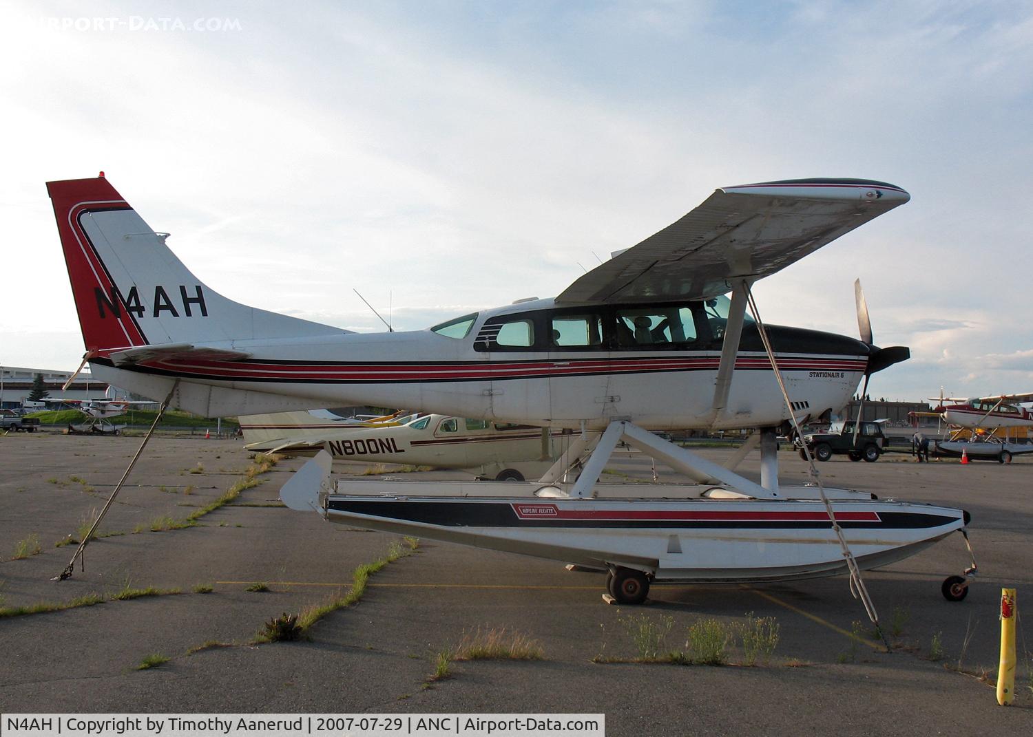 N4AH, 1982 Cessna TU206G Turbo Stationair C/N U20606655, General Aviation Parking area at Anchorage International