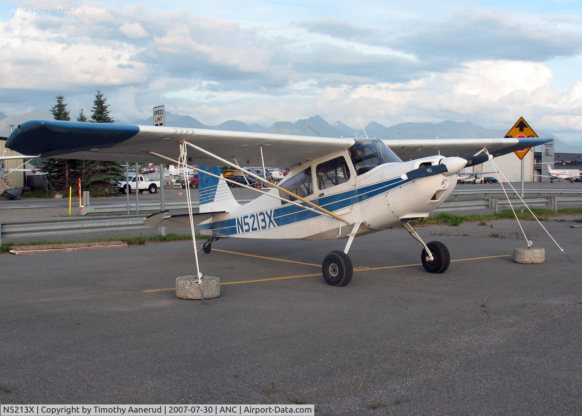 N5213X, 1969 Champion 7GCBC C/N 177, General Aviation Parking area at Anchorage International