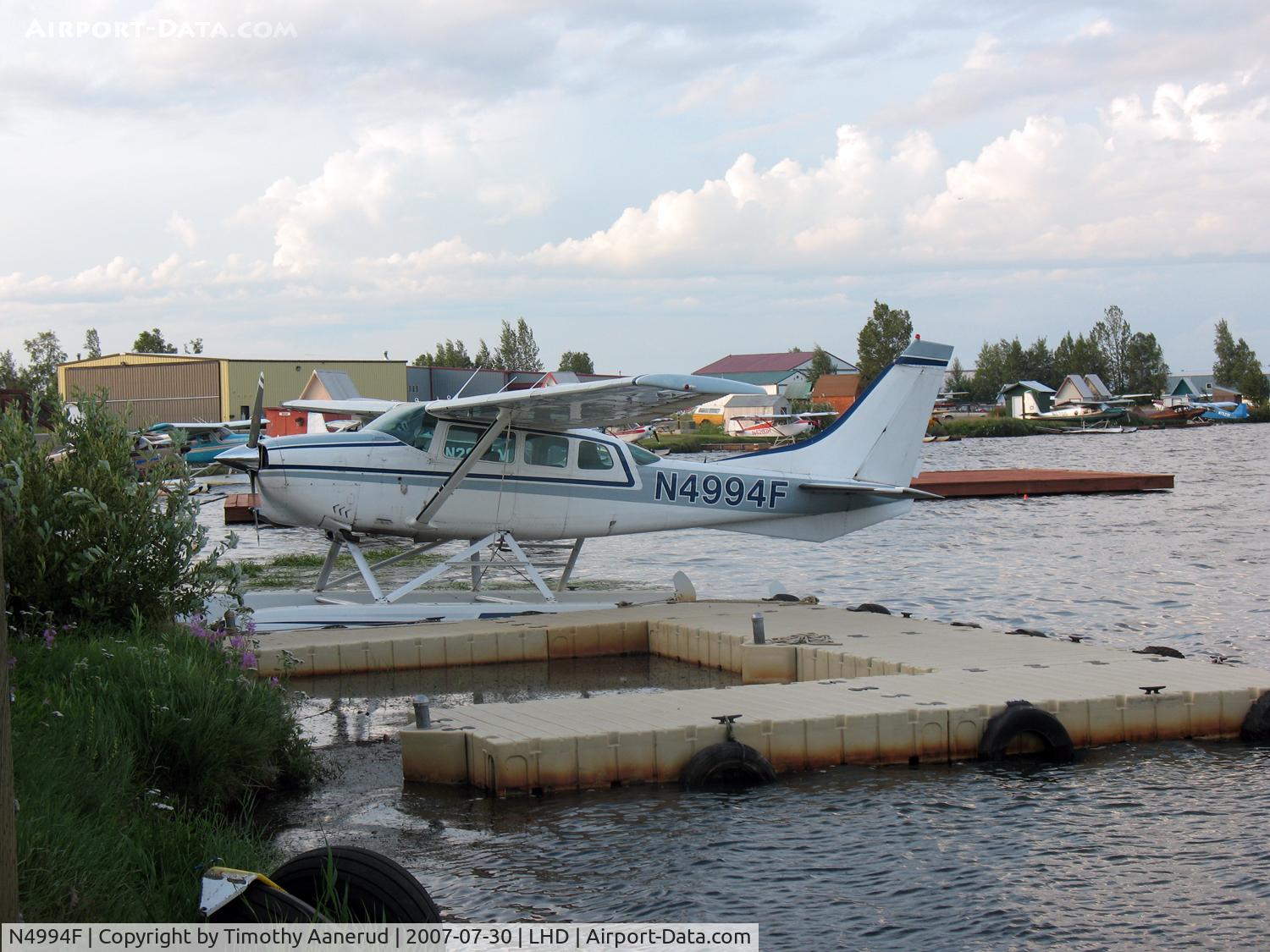 N4994F, 1967 Cessna U206B Super Skywagon C/N U206-0694, Moored at Lake Hood