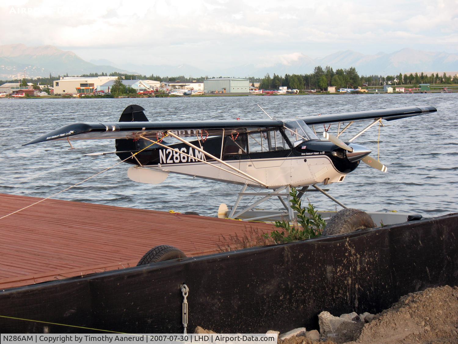 N286AM, Aviat A-1B Husky C/N 2286, Moored at Lake Hood