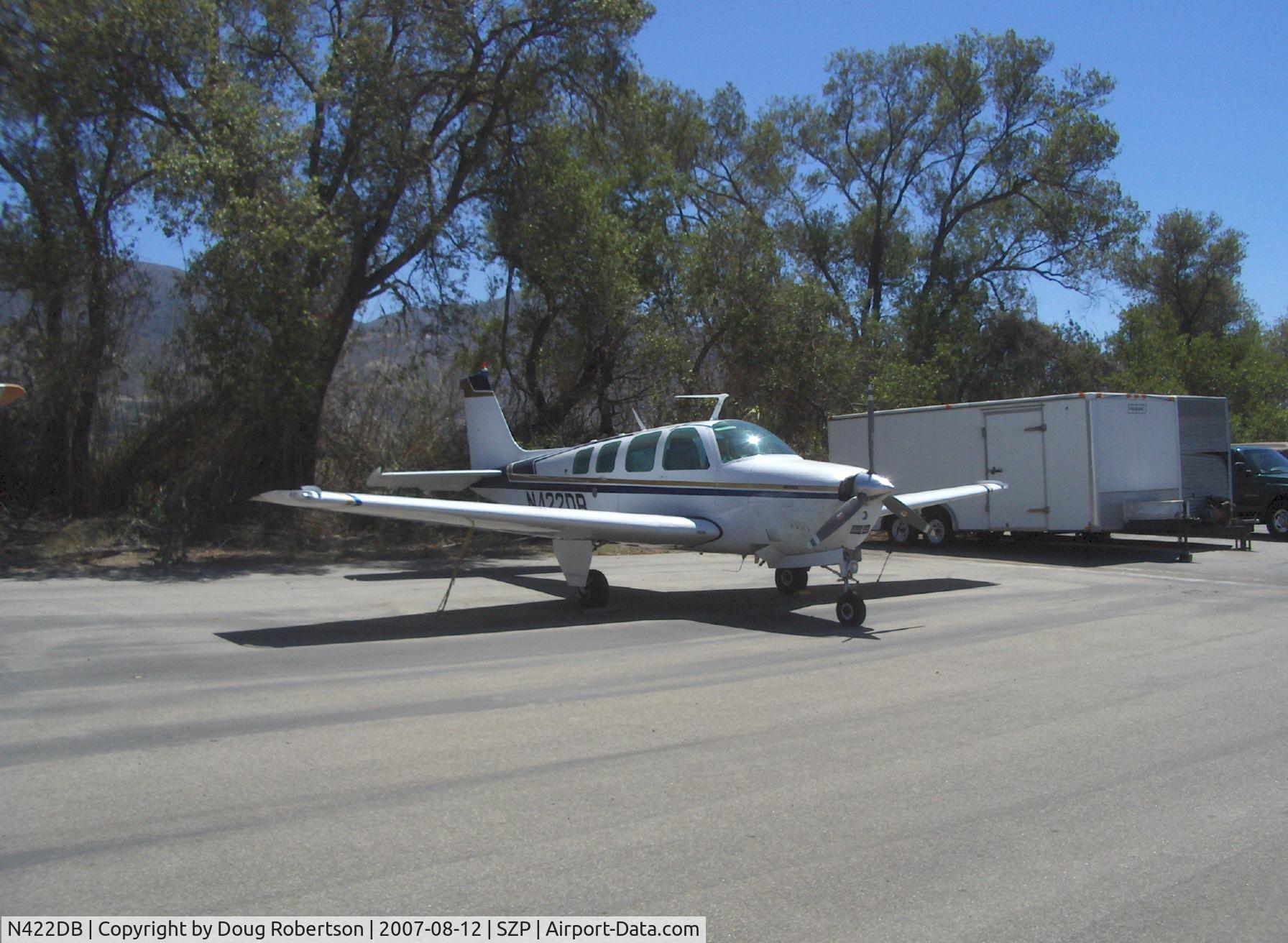 N422DB, 1978 Beech A36 Bonanza 36 C/N E-1386, 1978 Beech A36 BONANZA, Continental IO-520 285 Hp