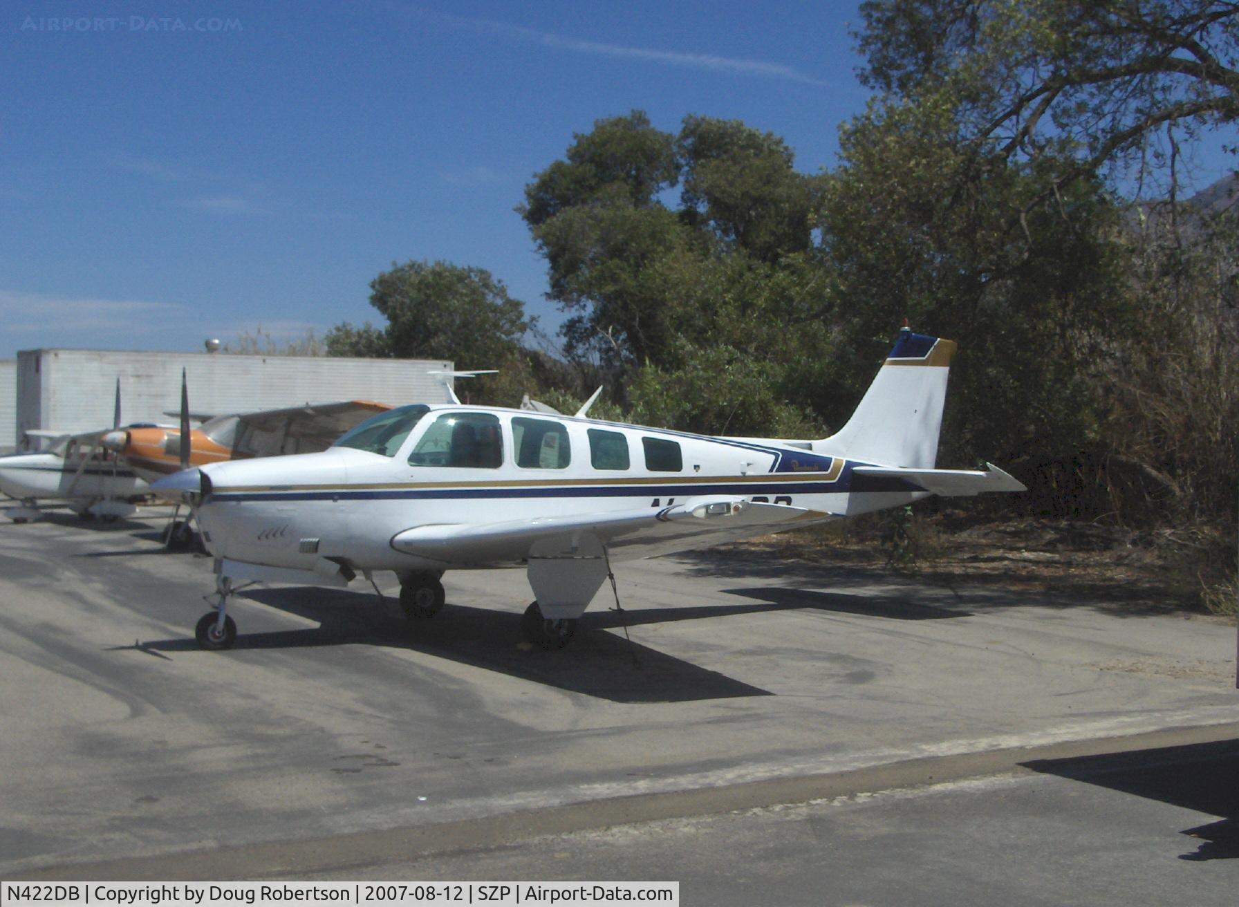 N422DB, 1978 Beech A36 Bonanza 36 C/N E-1386, 1978 Beech A36 BONANZA, Continental IO-520 285 Hp