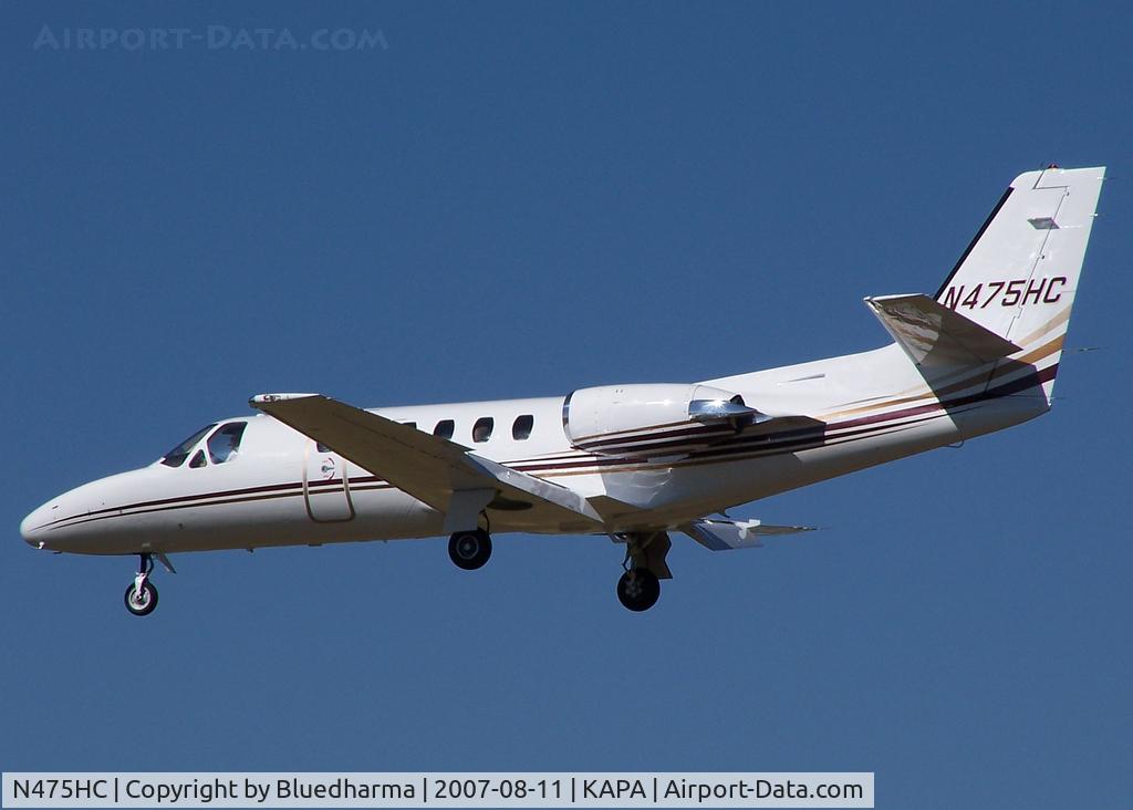 N475HC, 1983 Cessna 550 Citation II C/N 550-0475, Landing 17L