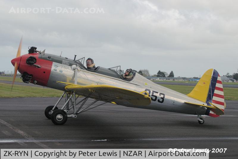 ZK-RYN, 1942 Ryan PT-22 Recruit (ST3KR) C/N 2062, ex-USAAF P-22, dig that landing gear!