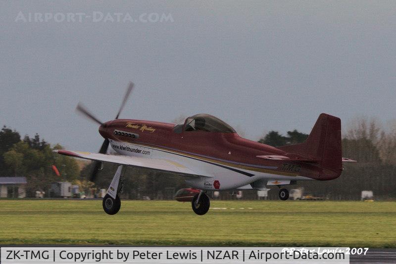 ZK-TMG, Papa51 Thunder Mustang C/N 018, wet-weather take-off