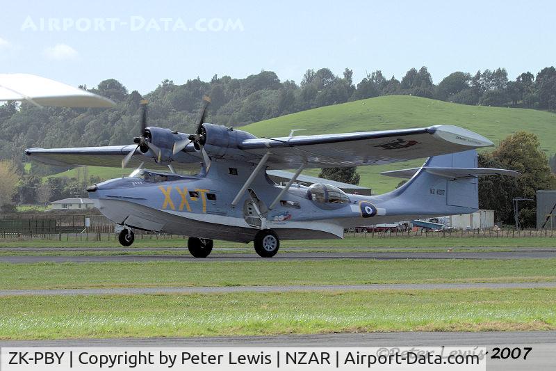 ZK-PBY, Consolidated Vultee PBY-5A Catalina C/N CV-357, civil registered amphibian posing as RNZAF NZ4017