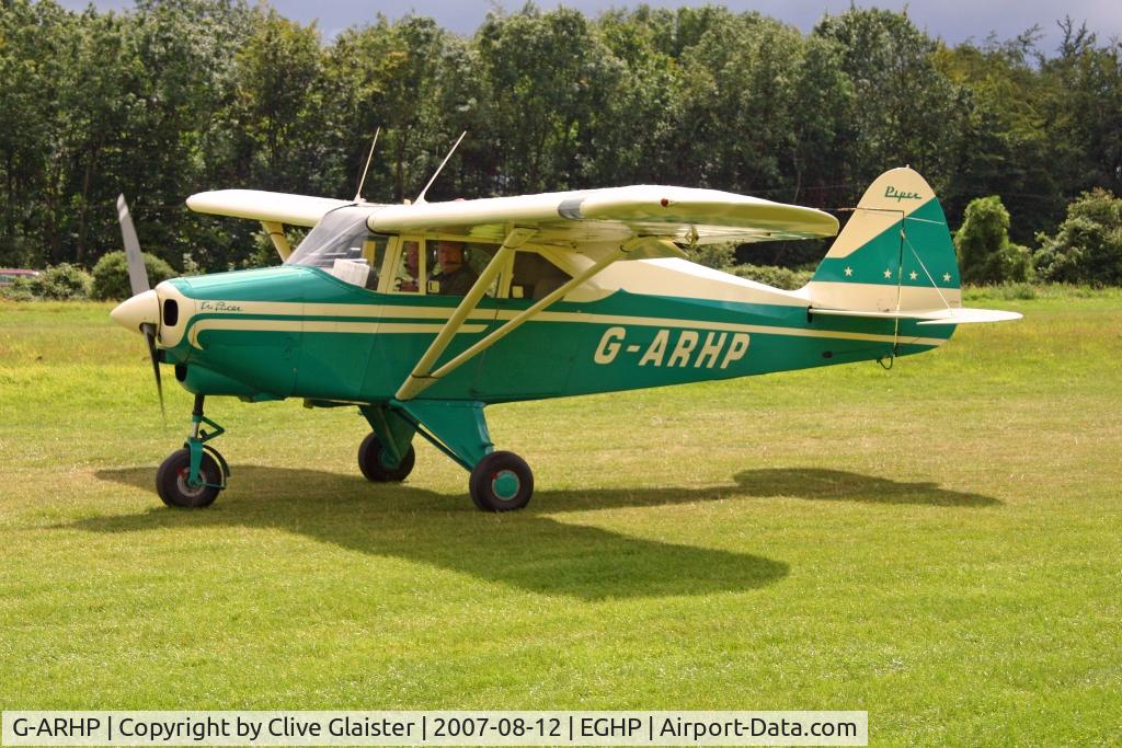 G-ARHP, 1960 Piper PA-22-160 Tri Pacer C/N 22-7549, Previous ID: N3652Z>G-ARHP. De-registered & PWFU December 2009