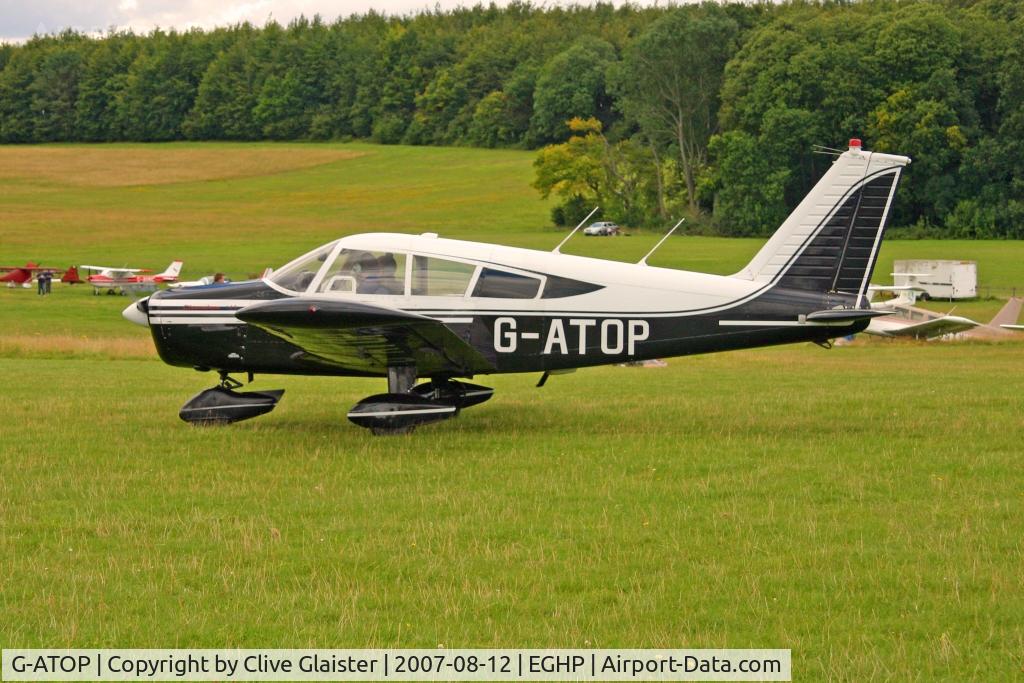 G-ATOP, 1966 Piper PA-28-140 Cherokee C/N 28-21682, Originally owned to, C.S.E. Aviation Ltd in February 1966. Currently with and Trustee of, Aero 80 Flying Group since August 1986.