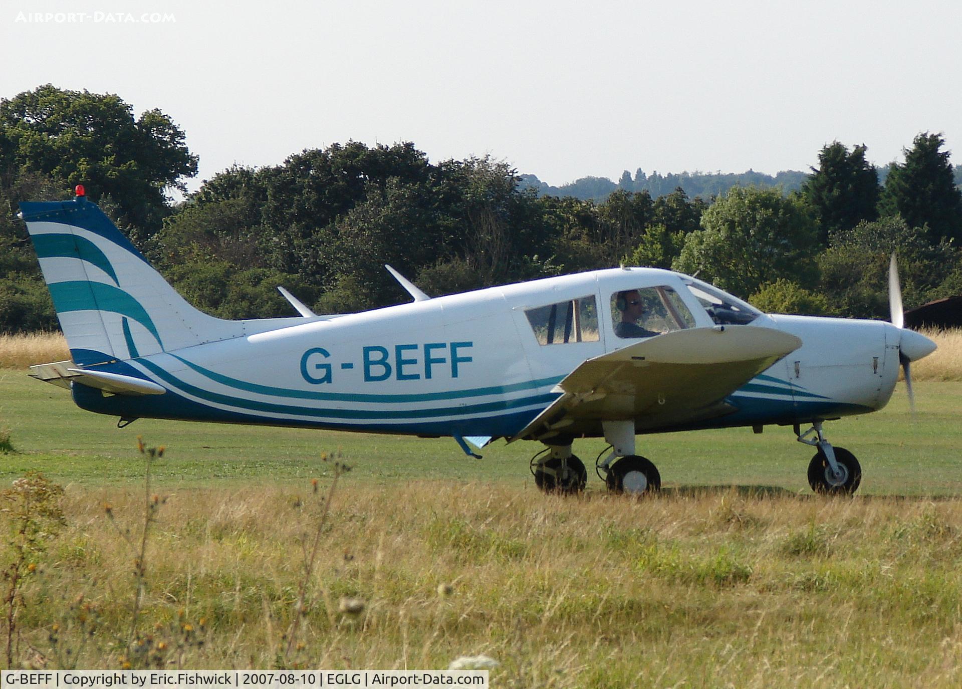 G-BEFF, 1973 Piper PA-28-140 Cherokee F C/N 28-7325228, 2. G-BEFF at Panshanger