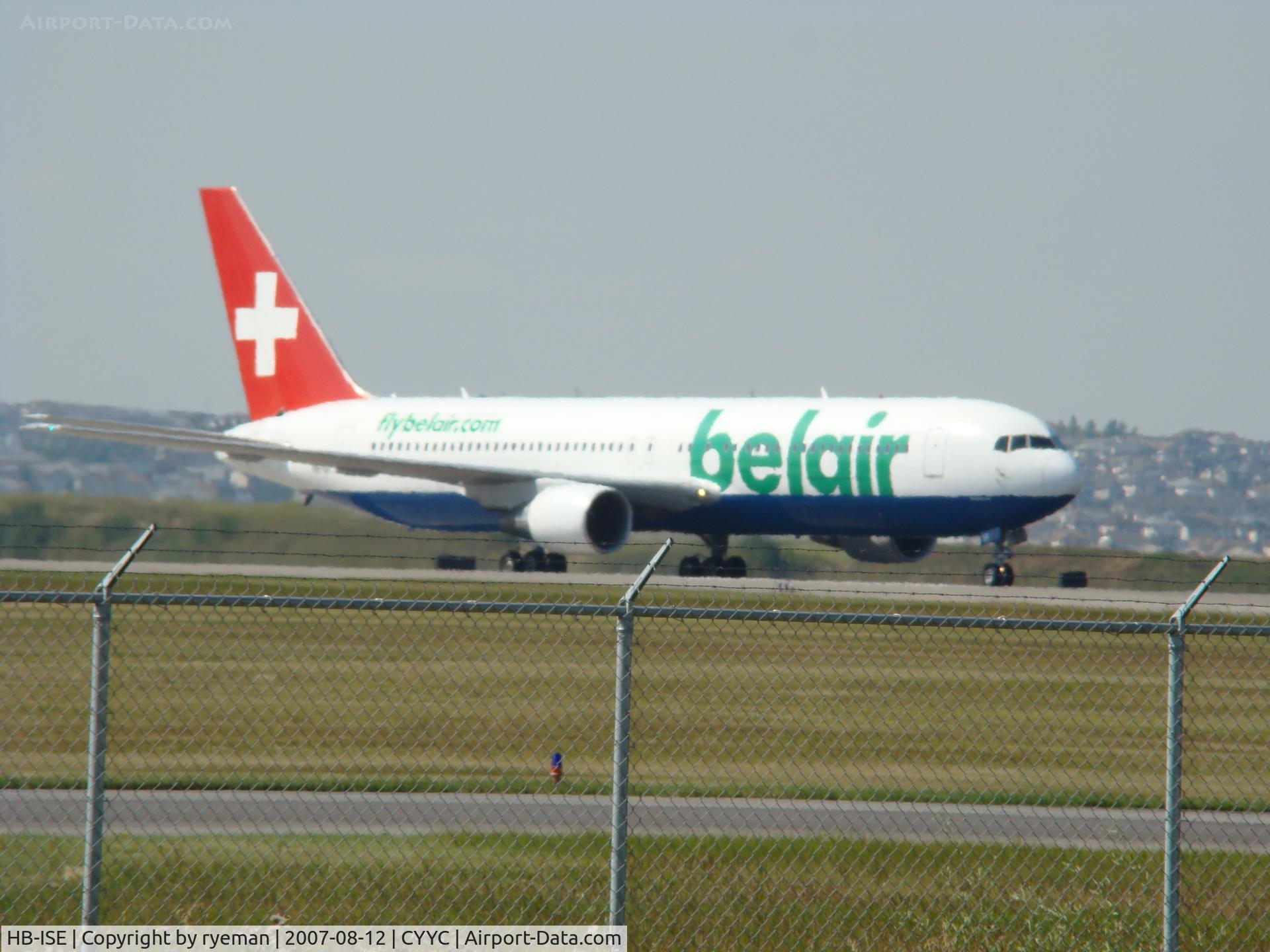 HB-ISE, 1997 Boeing 767-3Q8 C/N 27600, Just Landed on 28