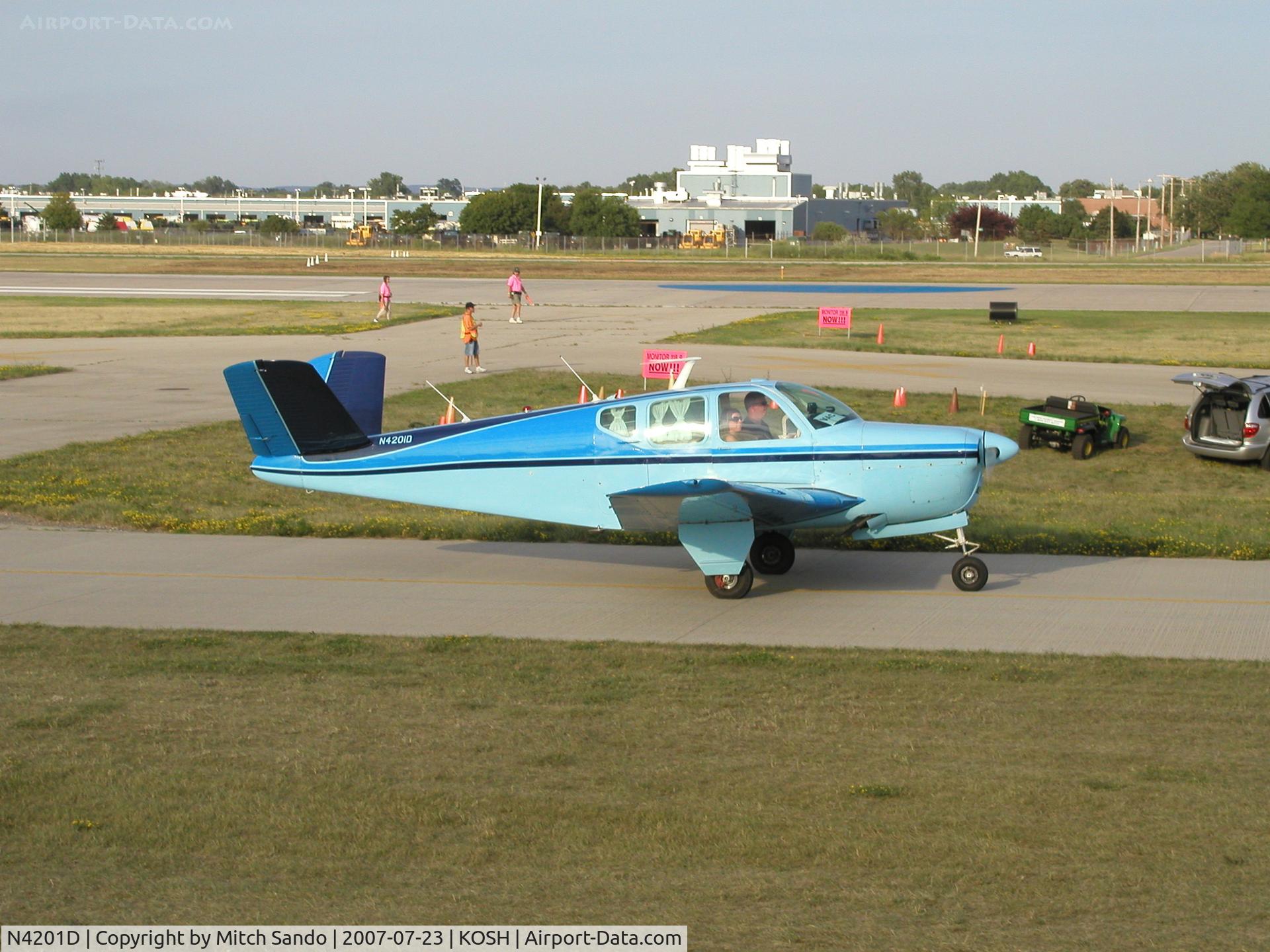 N4201D, 1955 Beech G35 Bonanza C/N D-4398, EAA AirVenture 2007.