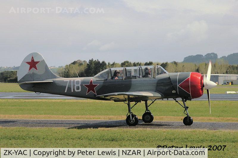 ZK-YAC, Yakovlev Yak-52 C/N 822108, aerobatic mount