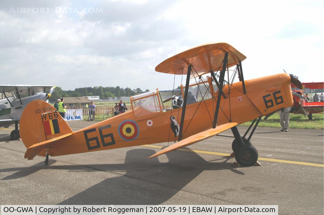 OO-GWA, 1947 Stampe-Vertongen SV-4C C/N 478, Painted as V-66 Belgian Air Force.However it is a SV-4C and given the number 66,as the BAF had only 65 SV-4B's.