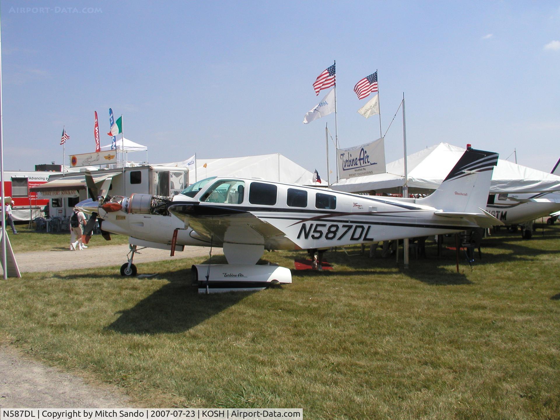 N587DL, 1999 Raytheon Aircraft Company B36TC Bonanza C/N EA-631, EAA AirVenture 2007.