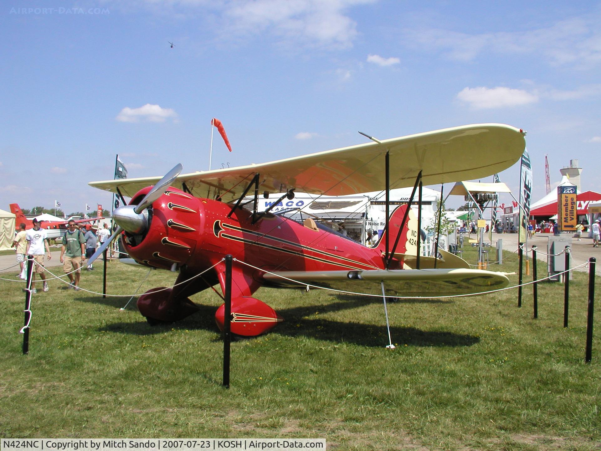 N424NC, 2007 Waco YMF-F5C C/N F5C114, EAA AirVenture 2007.