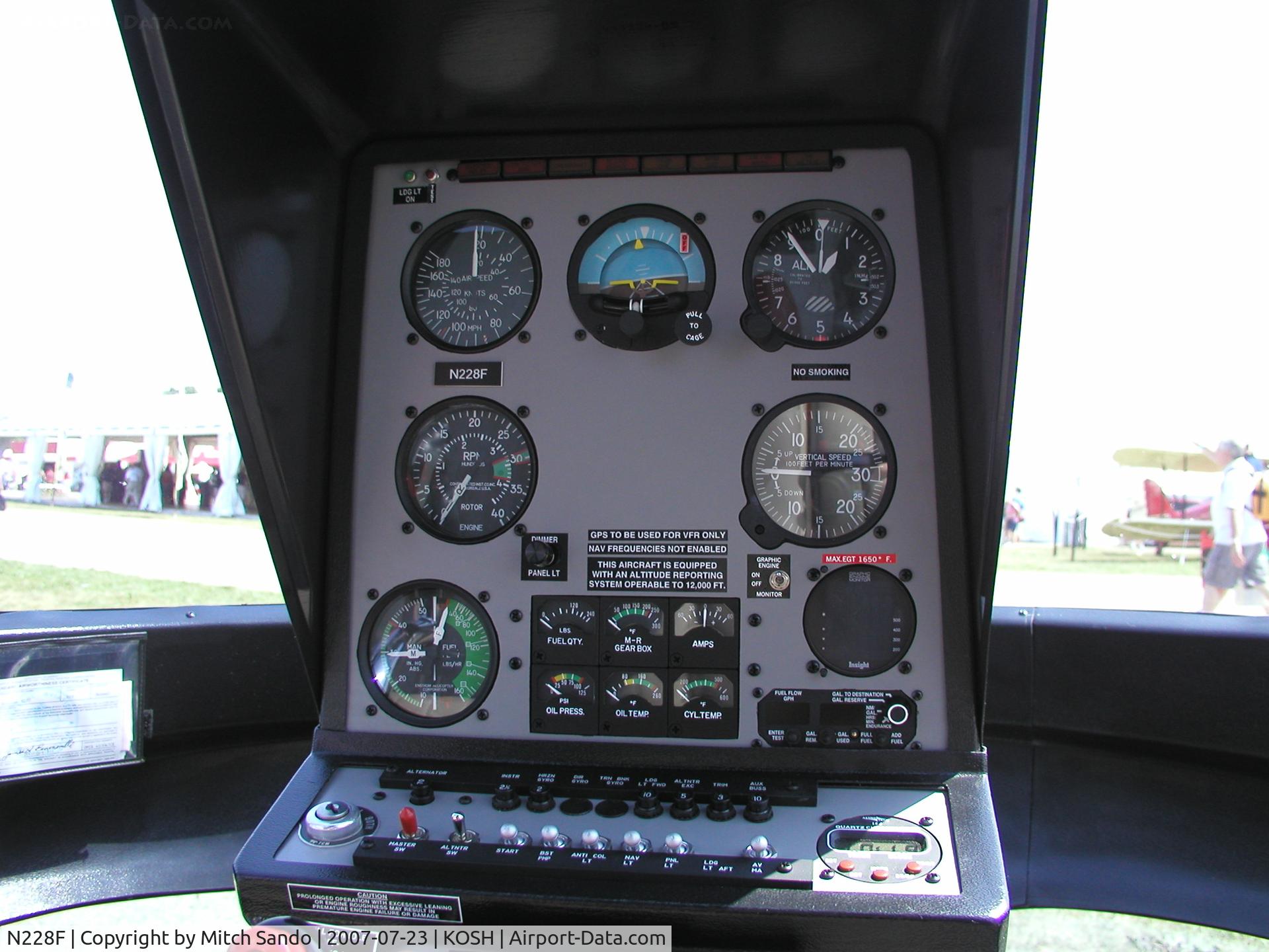 N228F, 2007 Enstrom F-28F Falcon C/N 819, EAA AirVenture 2007.