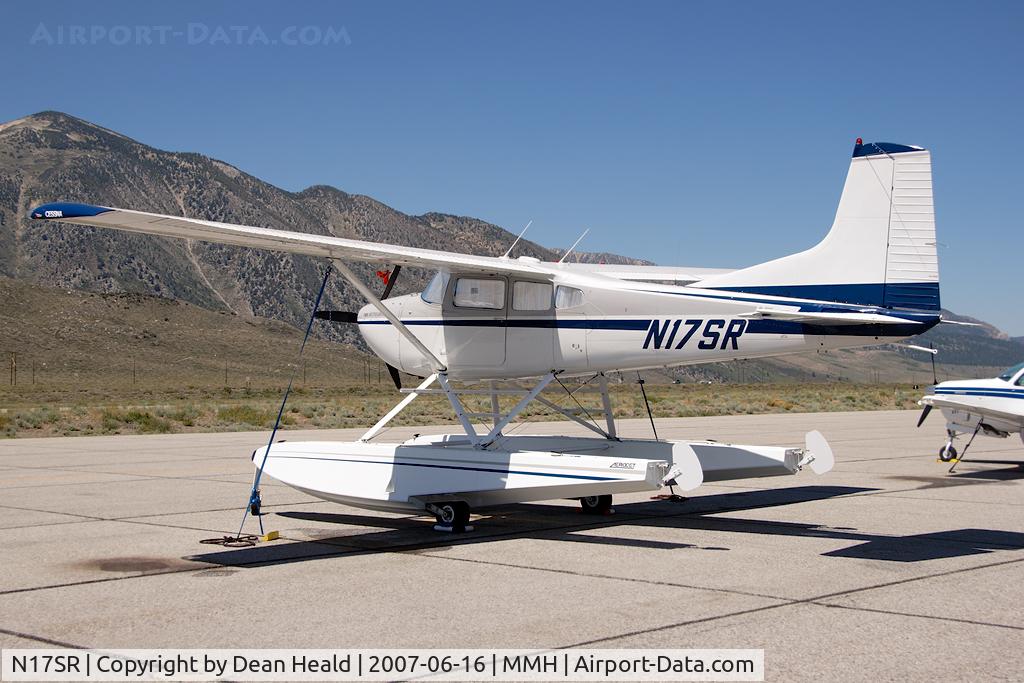 N17SR, 1974 Cessna A185F Skywagon 185 C/N 18502424, This 1985 Cessna A185F Skywagon, owned by SR Aviation, sits peacefully in the tranquil environment at Mammoth Yosemite Airport.