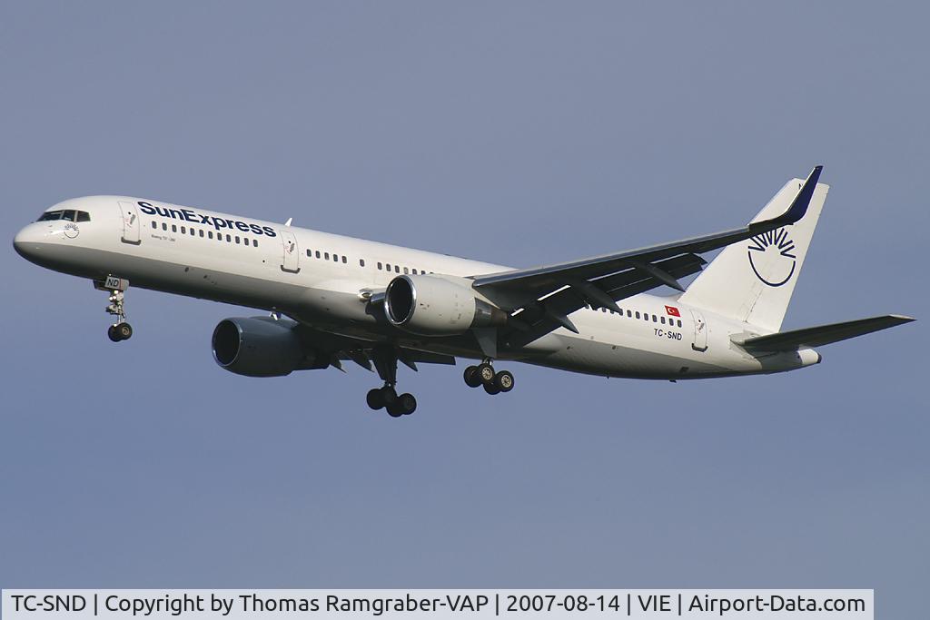 TC-SND, 1993 Boeing 757-2Q8 C/N 26268, Sun Express Boeing 757-200