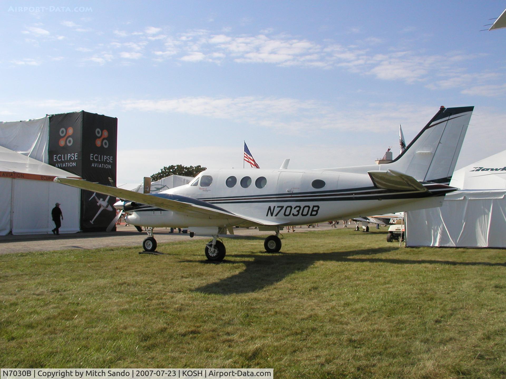N7030B, 2007 Hawker Beechcraft C90GT C/N LJ-1830, EAA AirVenture 2007.