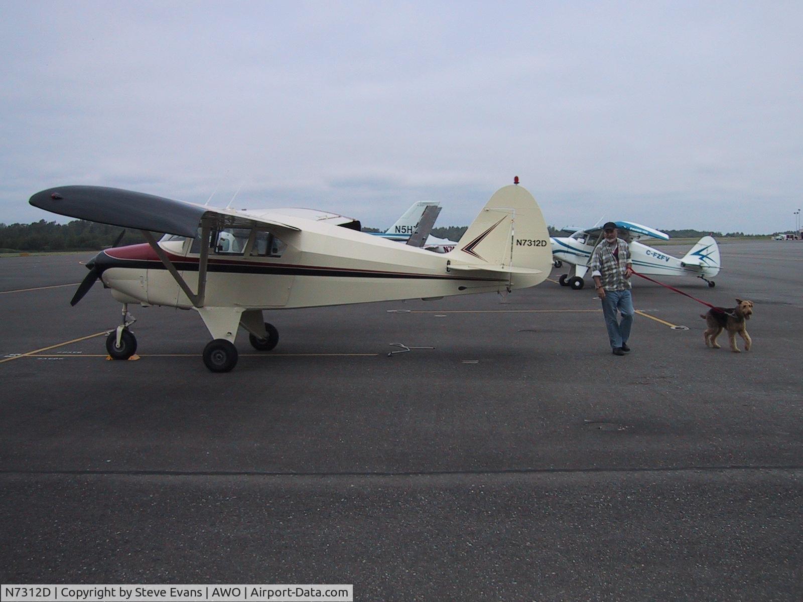 N7312D, 1957 Piper PA-22-150 C/N 22-5100, Tri-Pacer Owner and Dog