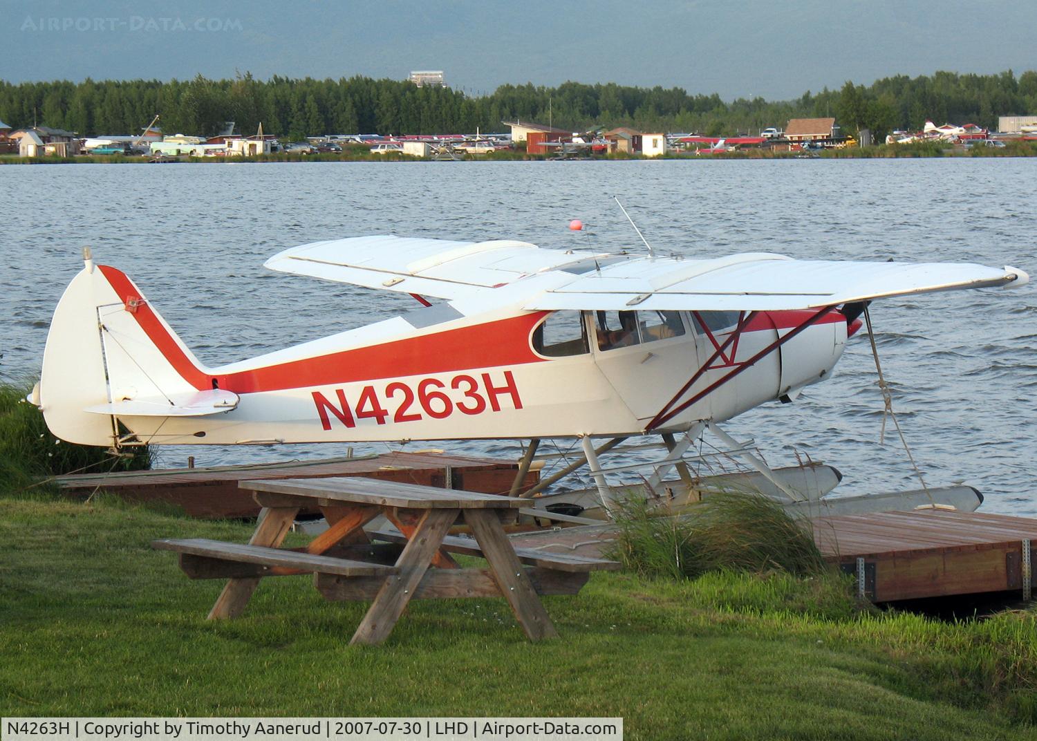 N4263H, 1948 Piper PA-14 Family Cruiser C/N 14-67, Moored at Lake Hood