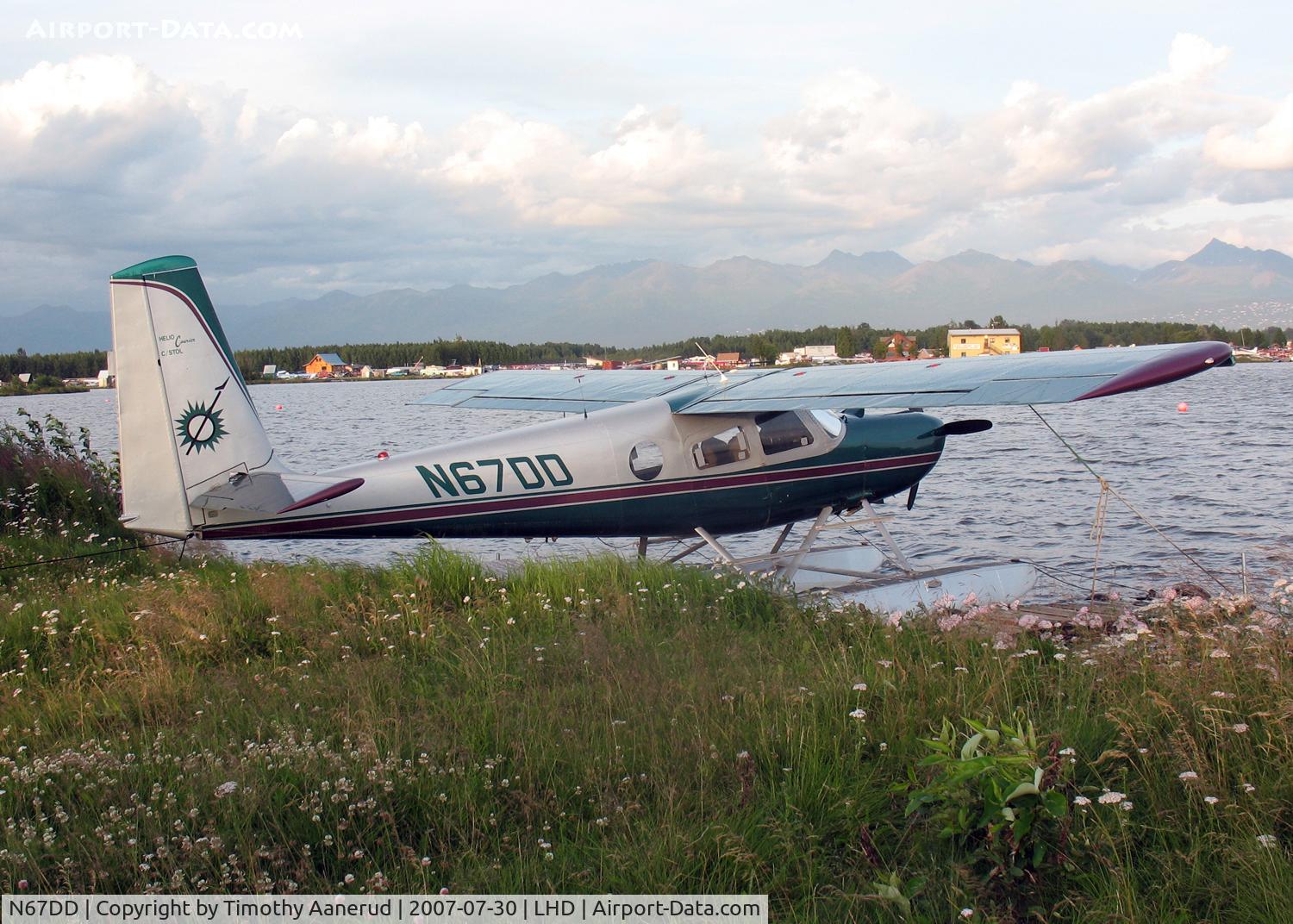 N67DD, 1965 Helio H-250 Courier C/N 2516, Moored at Lake Hood