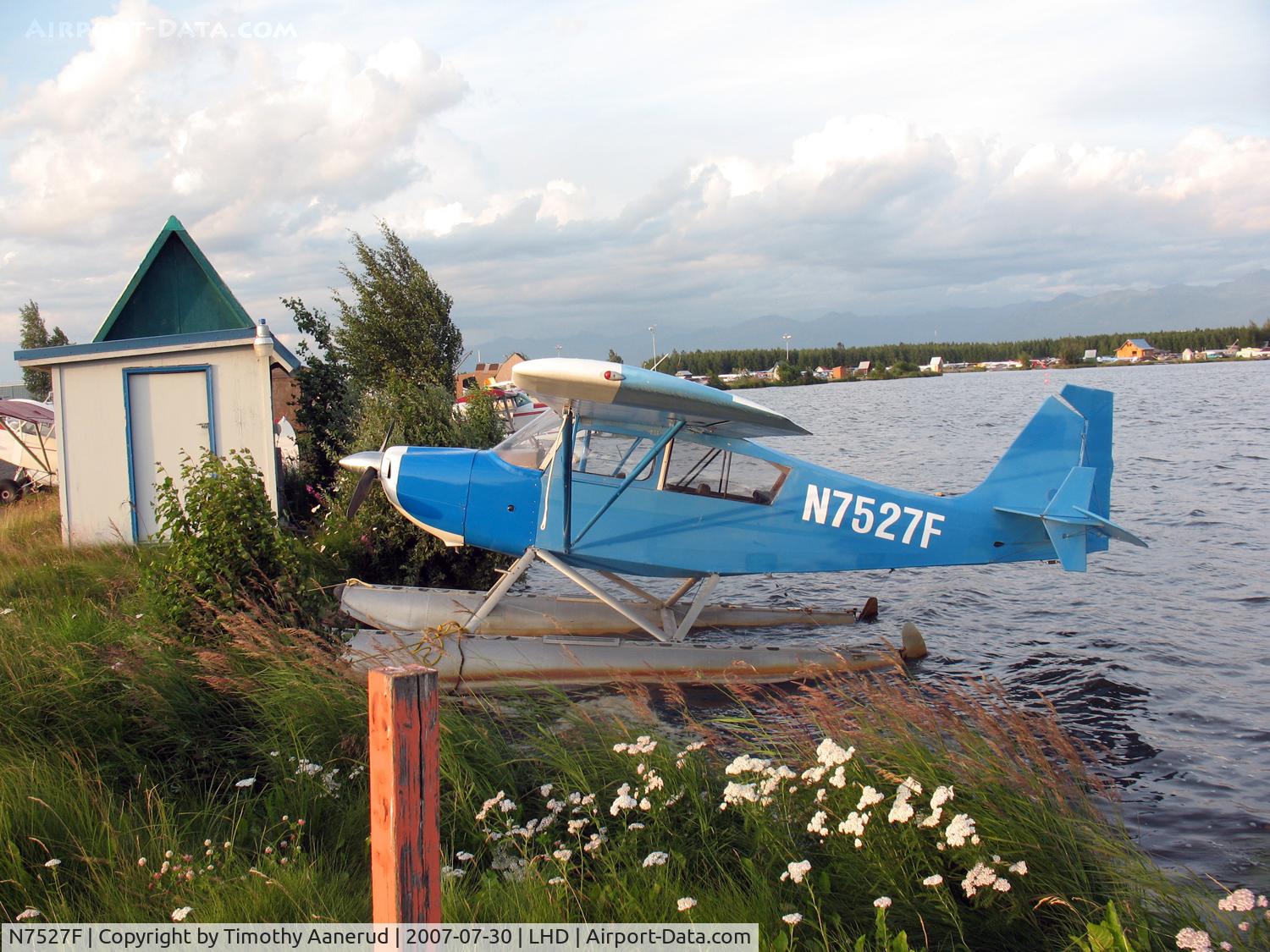 N7527F, 1969 Champion 7GCBC C/N 208-70, Moored at Lake Hood