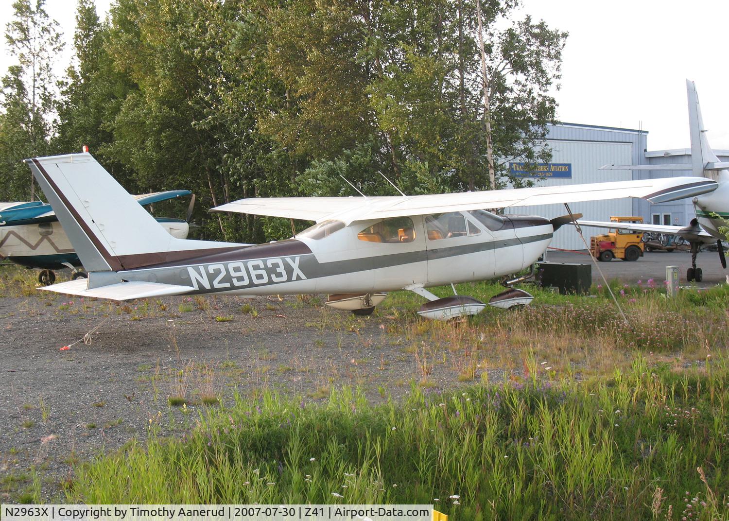 N2963X, 1967 Cessna 177 Cardinal C/N 17700363, Parked by Lake Hood